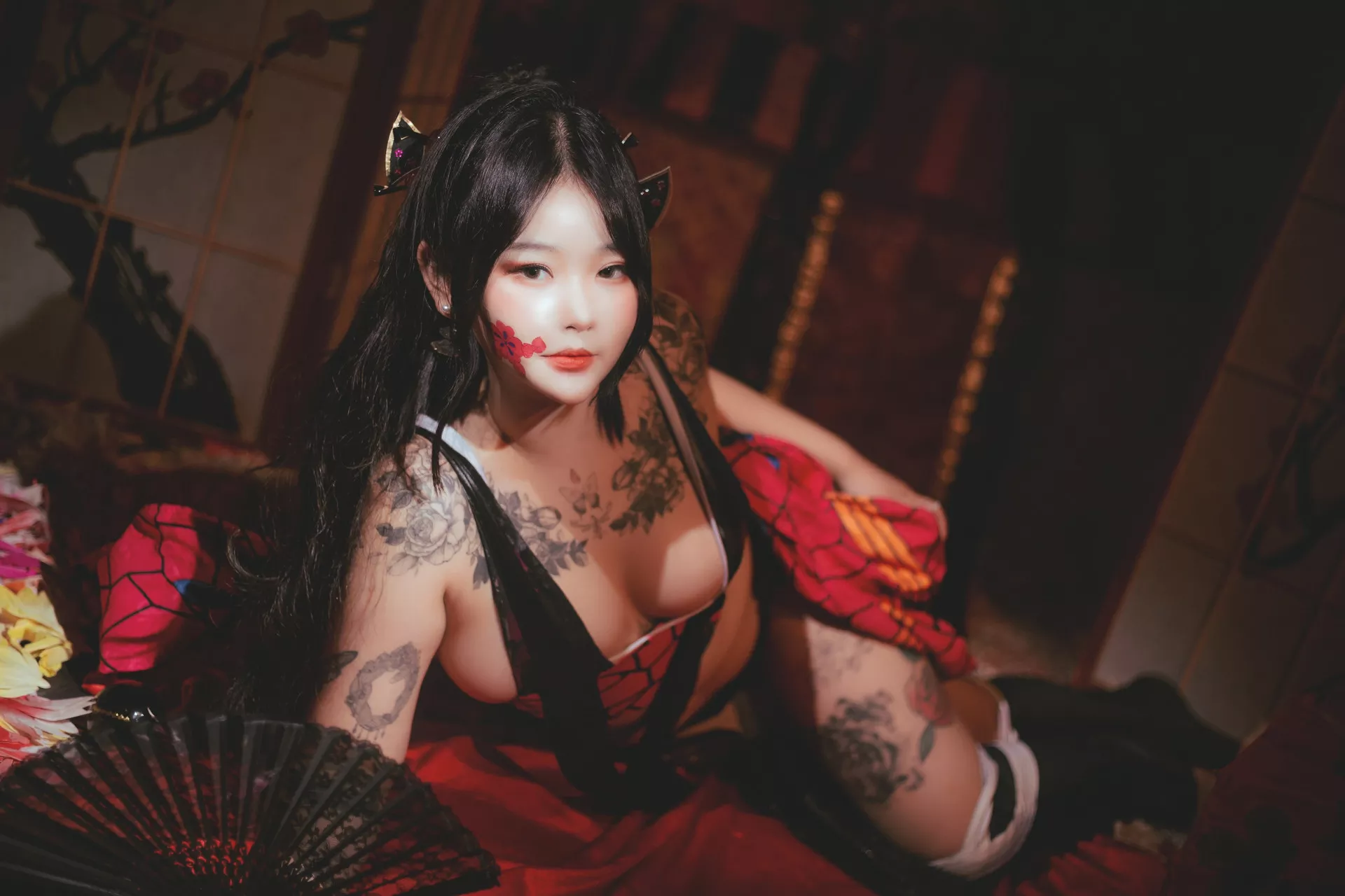 Jeon BoYeon【【BLUECAKE 蓝色蛋糕】 高丽美模高画质写真图片  高丽女神写真 Demon Slayer Daki(34P)