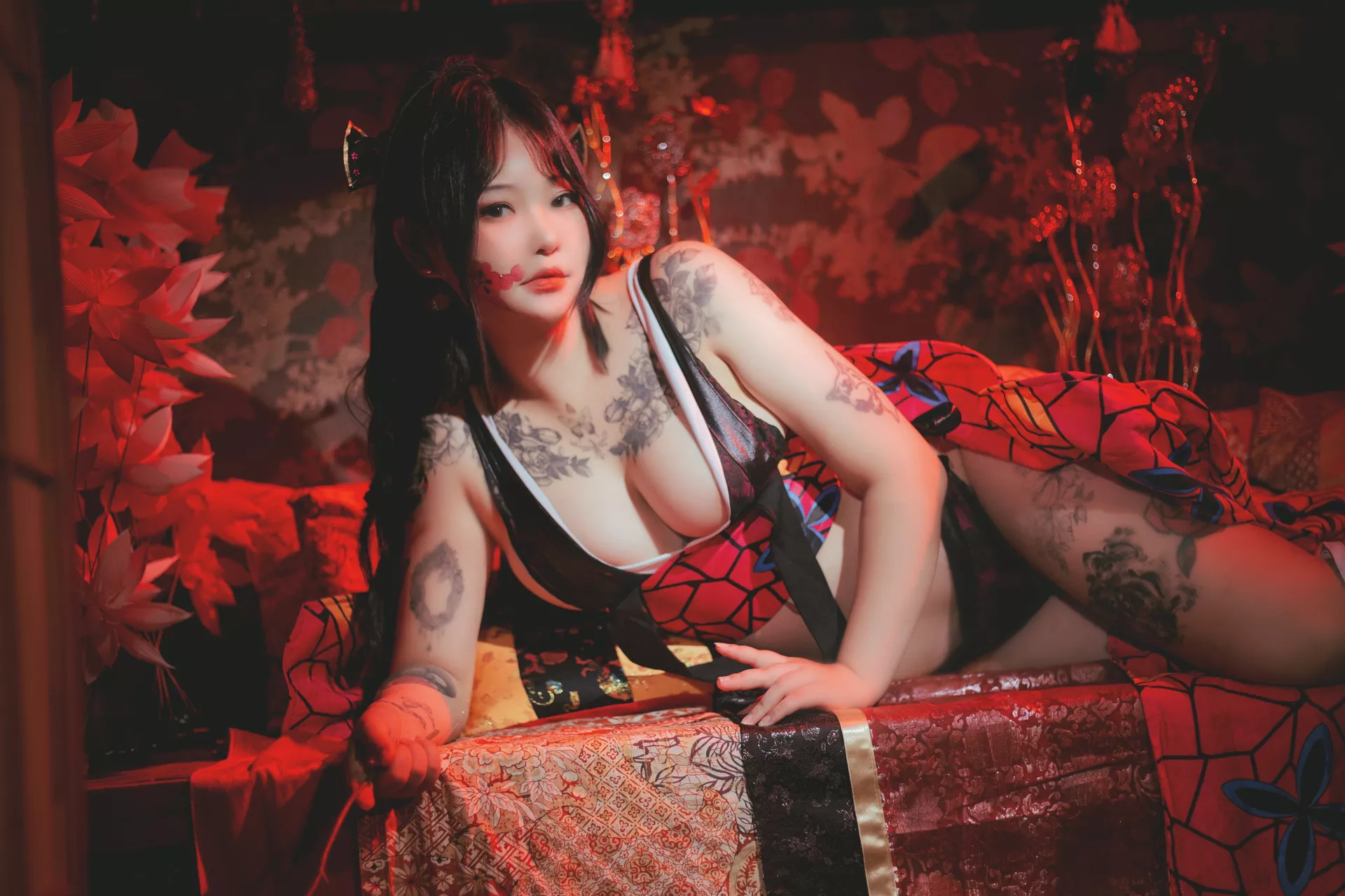 Jeon BoYeon【【BLUECAKE 蓝色蛋糕】 高丽美模高画质写真图片  高丽女神写真 Demon Slayer Daki(34P)