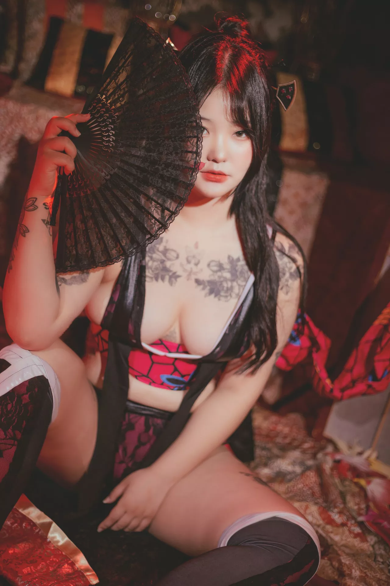 Jeon BoYeon【【BLUECAKE 蓝色蛋糕】 高丽美模高画质写真图片  高丽女神写真 Demon Slayer Daki(34P)