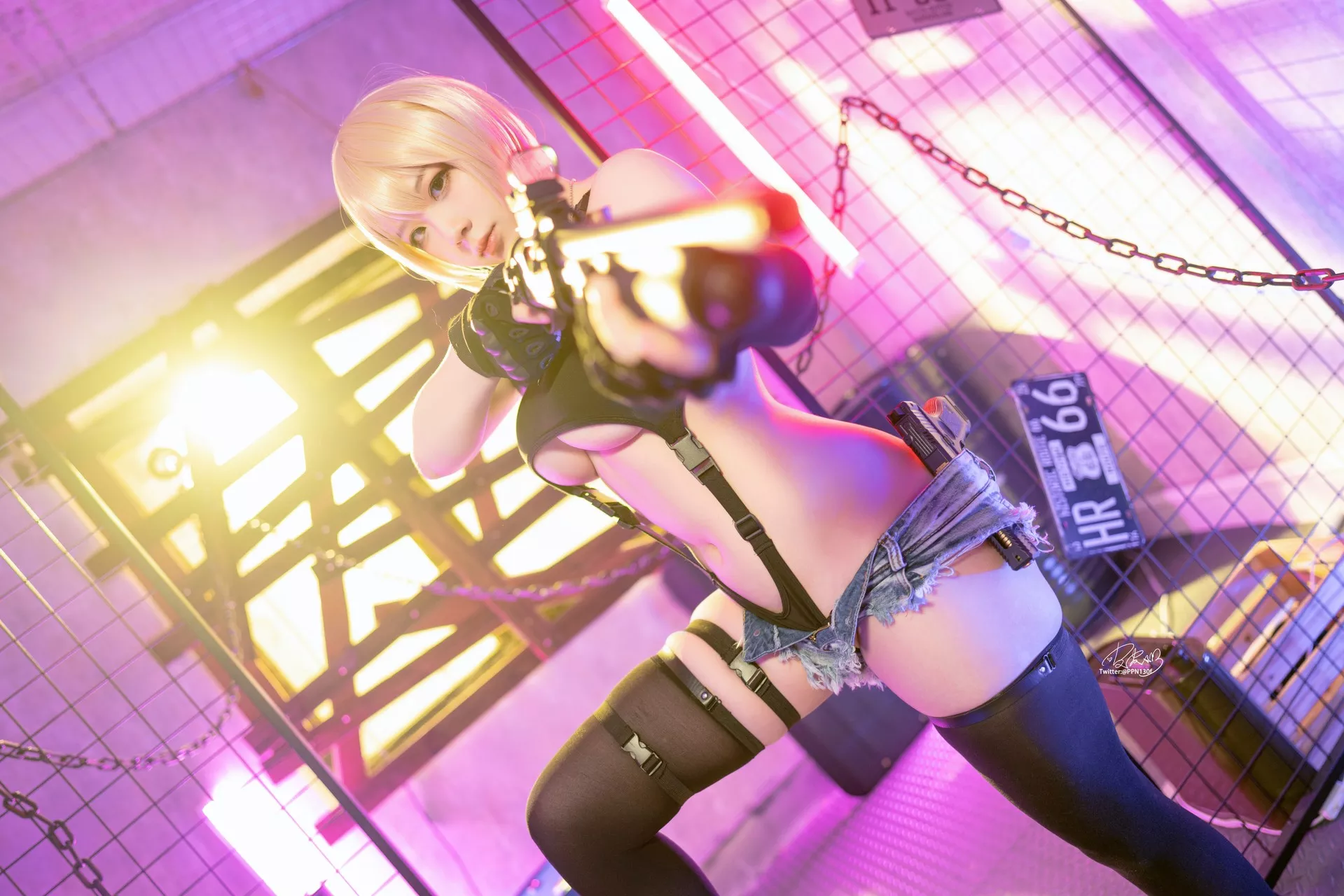 丽人Cosplay 皮皮奶可可人 了啦 战术背心