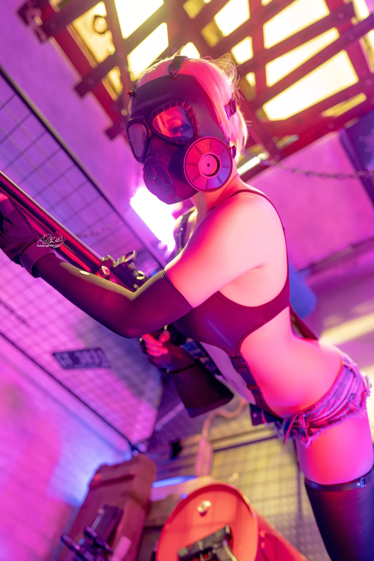 丽人Cosplay 皮皮奶可可人 了啦 战术背心