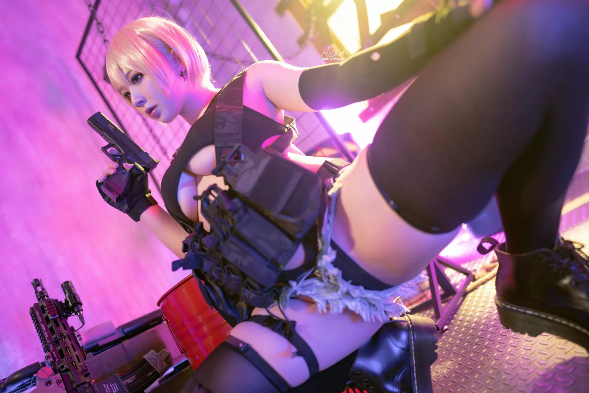 丽人Cosplay 皮皮奶可可人 了啦 战术背心