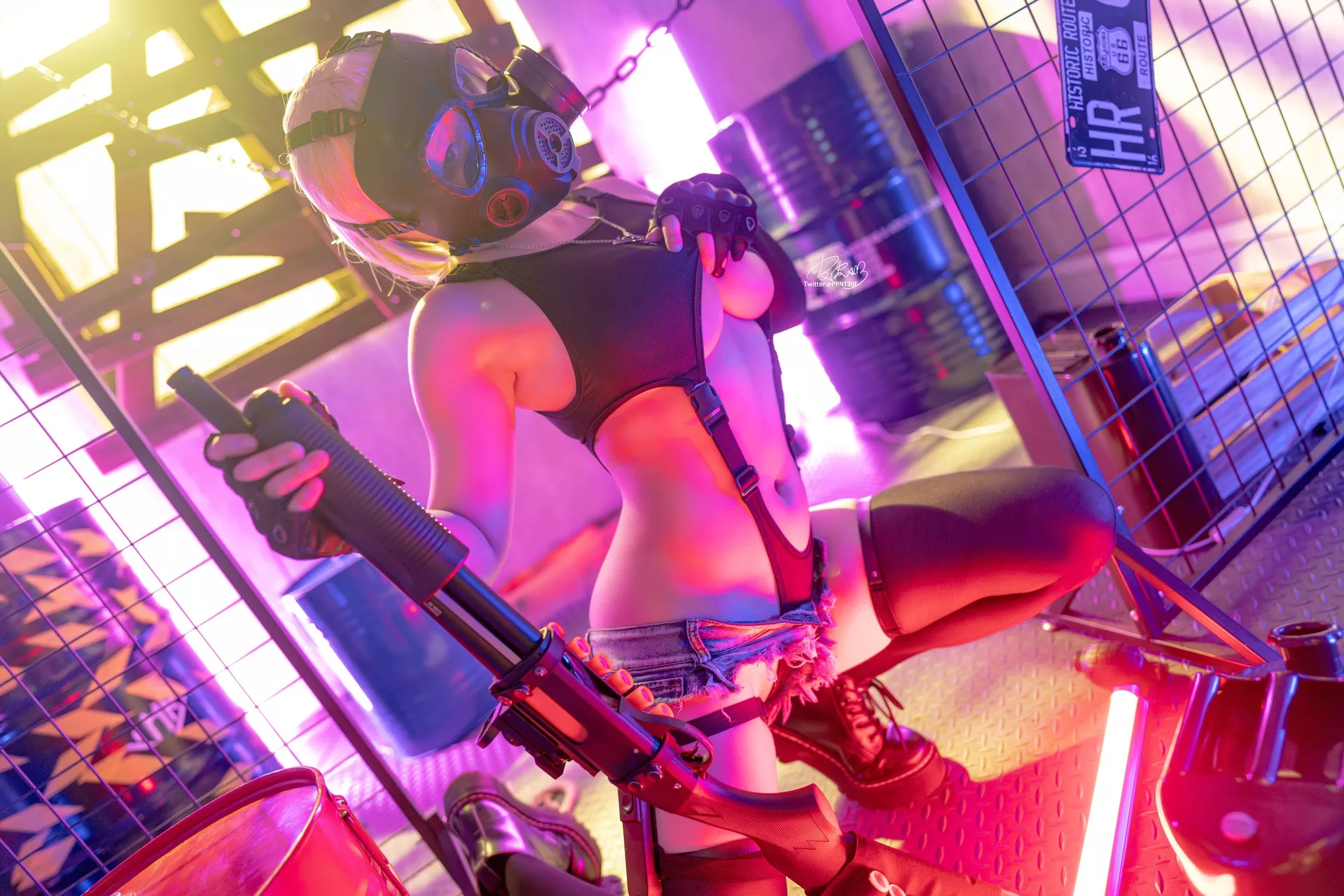 丽人Cosplay 皮皮奶可可人 了啦 战术背心