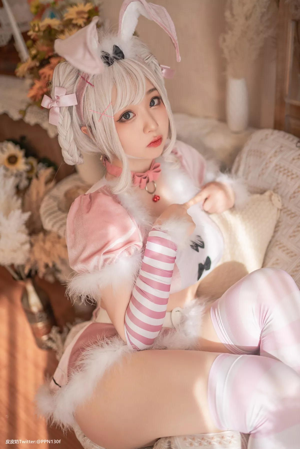 佳人Cosplay 皮皮奶可可亲 了啦 粉色 兔兔