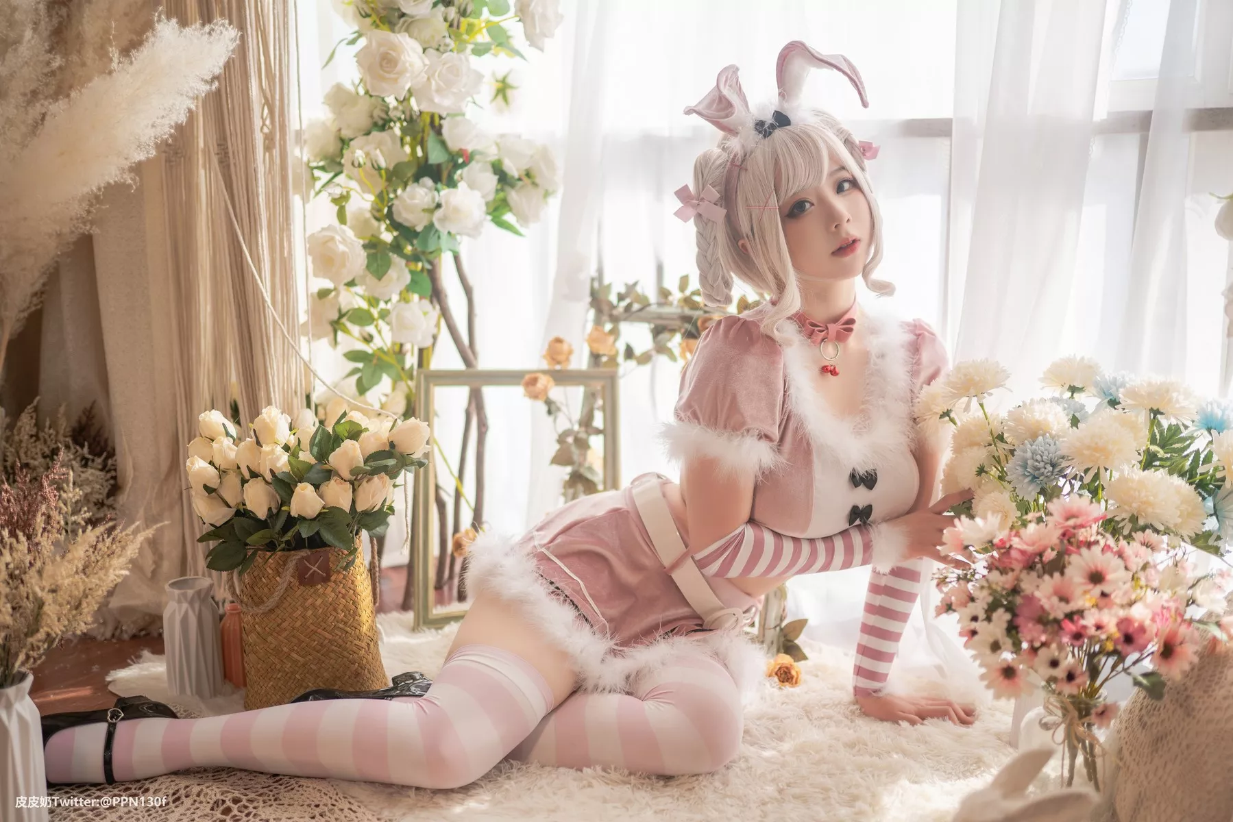佳人Cosplay 皮皮奶可可亲 了啦 粉色 兔兔