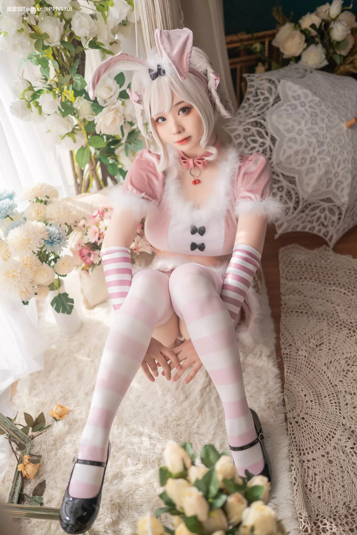 佳人Cosplay 皮皮奶可可亲 了啦 粉色 兔兔