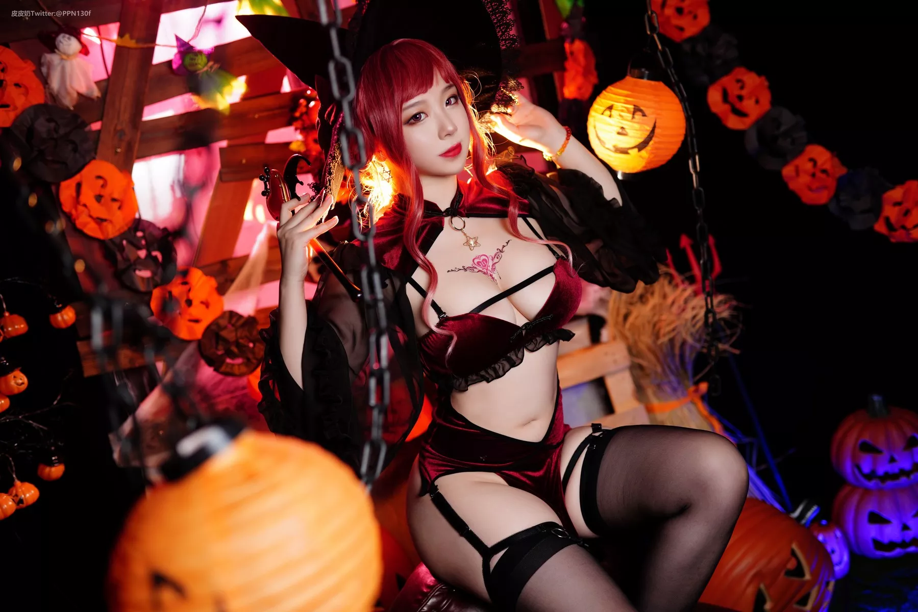 丽人Cosplay 皮皮奶可可亲 了啦 万圣节女巫