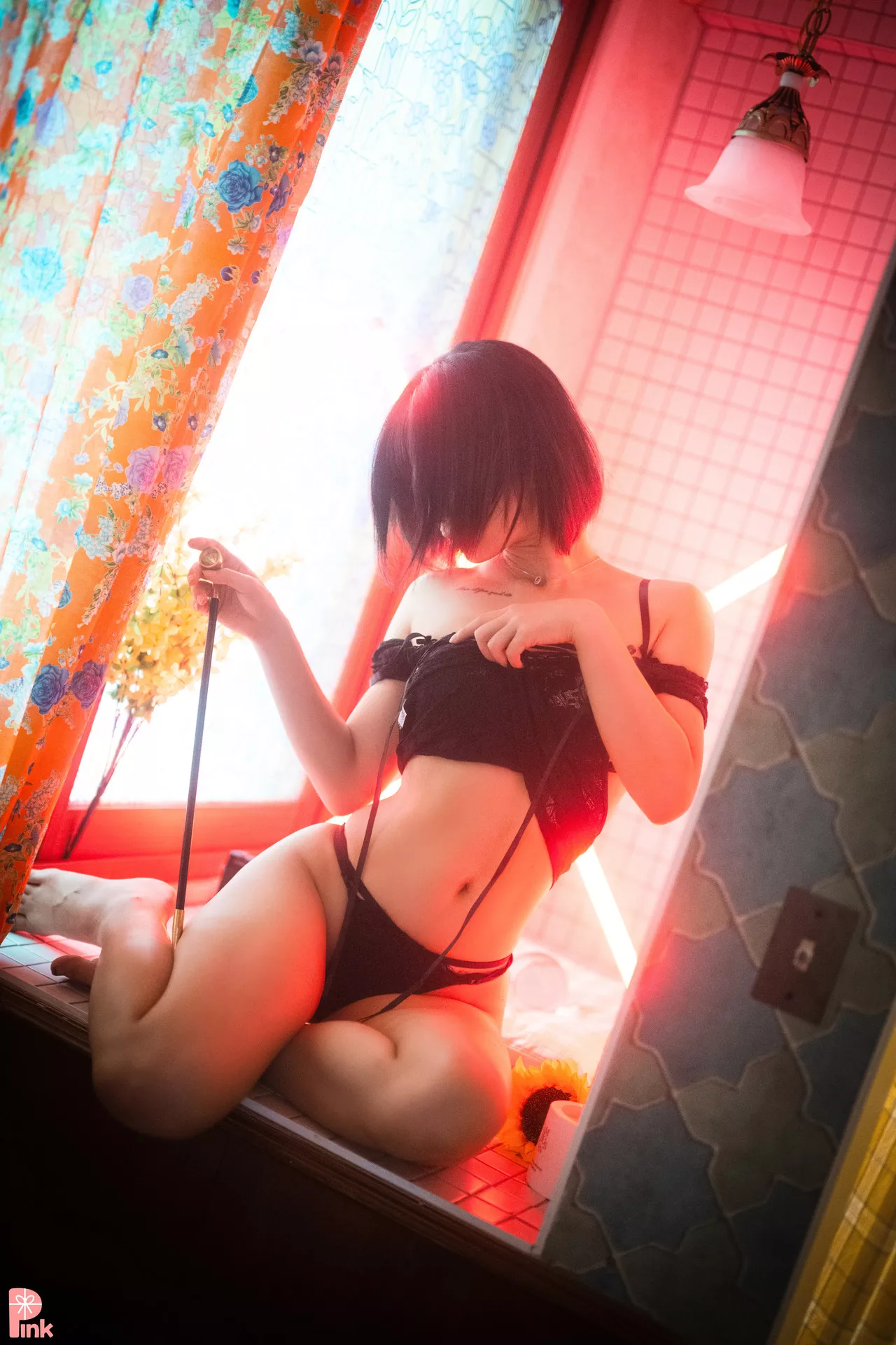 U.Hwa【PINK 粉少女】 高丽丽模写真Mood Black Set.1(56P)