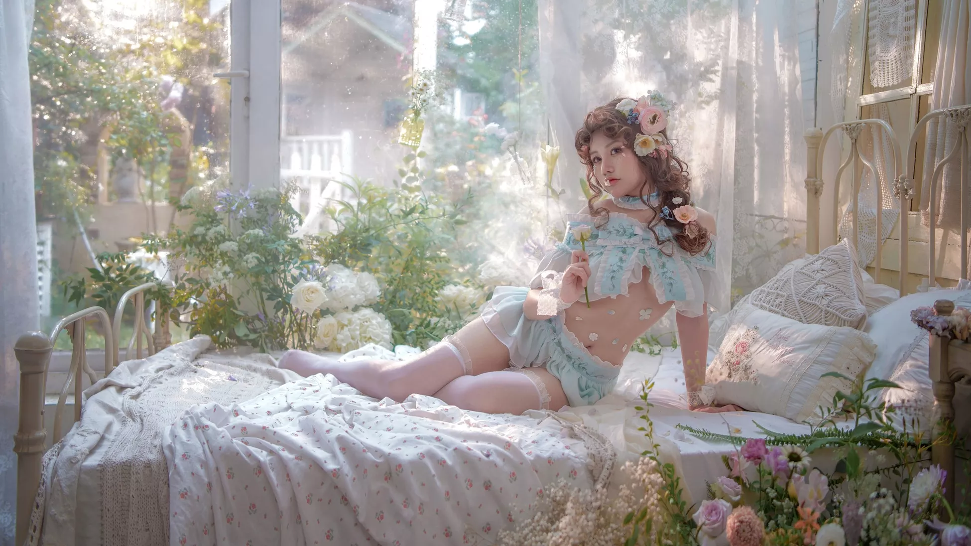 佳人Cosplay 豌豆公主 撩人私摄 一笑芳香沁