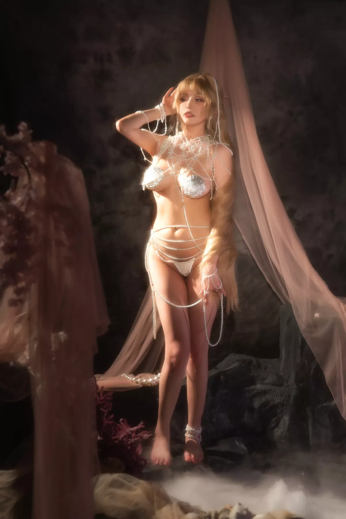 秋和柯基夏小秋 尤物Cosplay 秋秋 水中仙