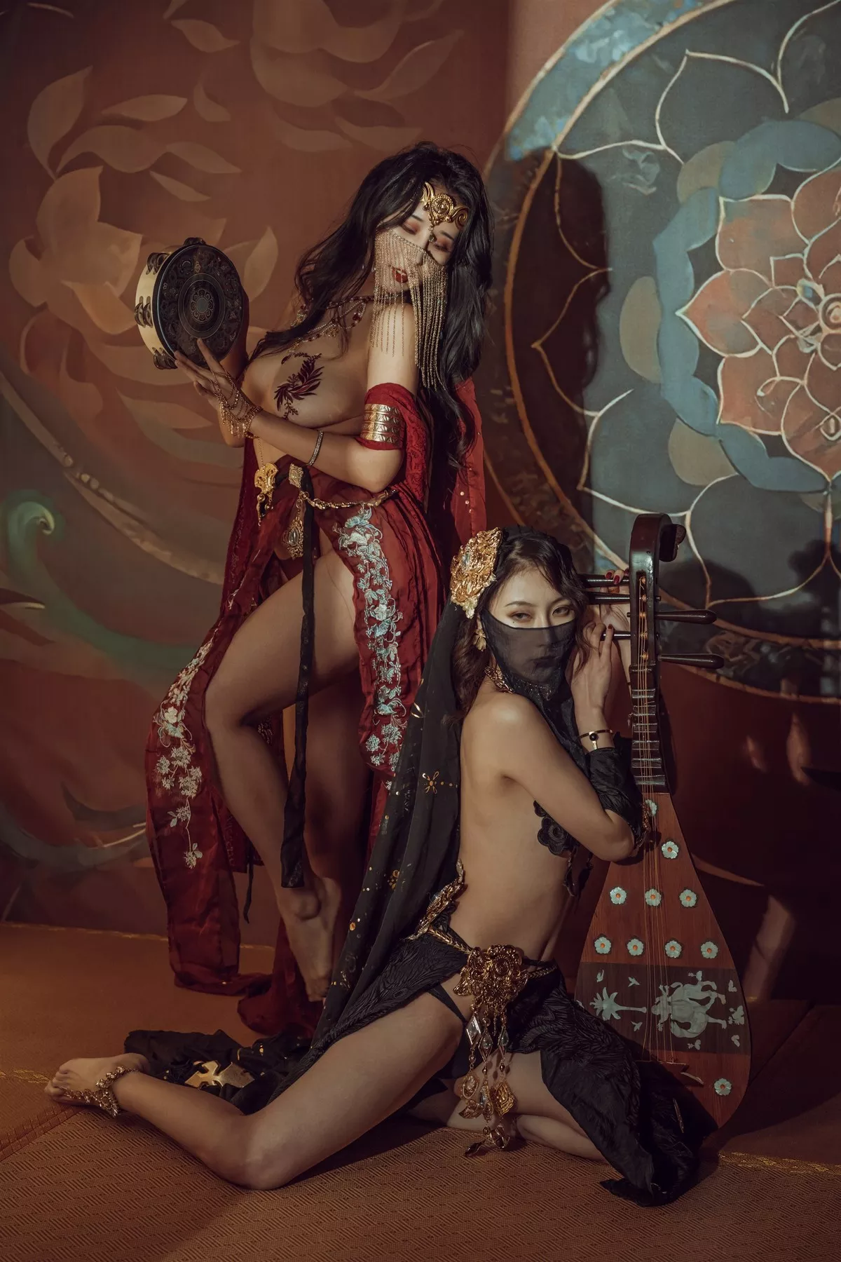 尤物Cosplay 奶 古风 桃桃双人 云溪溪