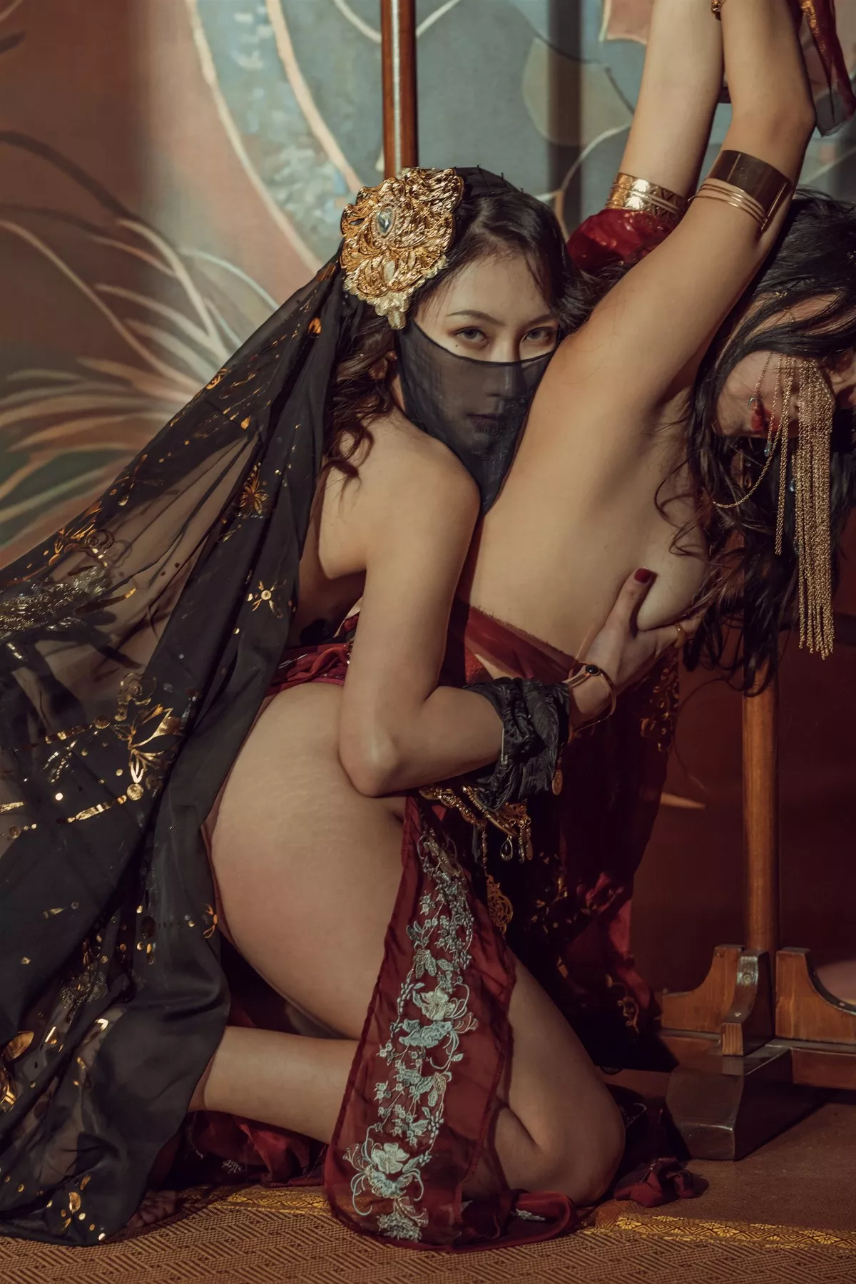 尤物Cosplay 奶 古风 桃桃双人 云溪溪