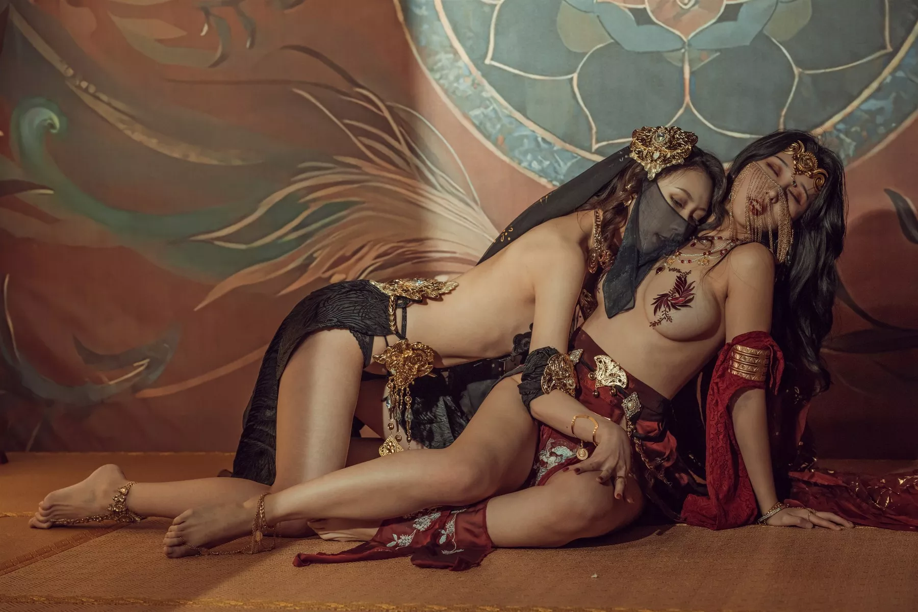 尤物Cosplay 奶 古风 桃桃双人 云溪溪