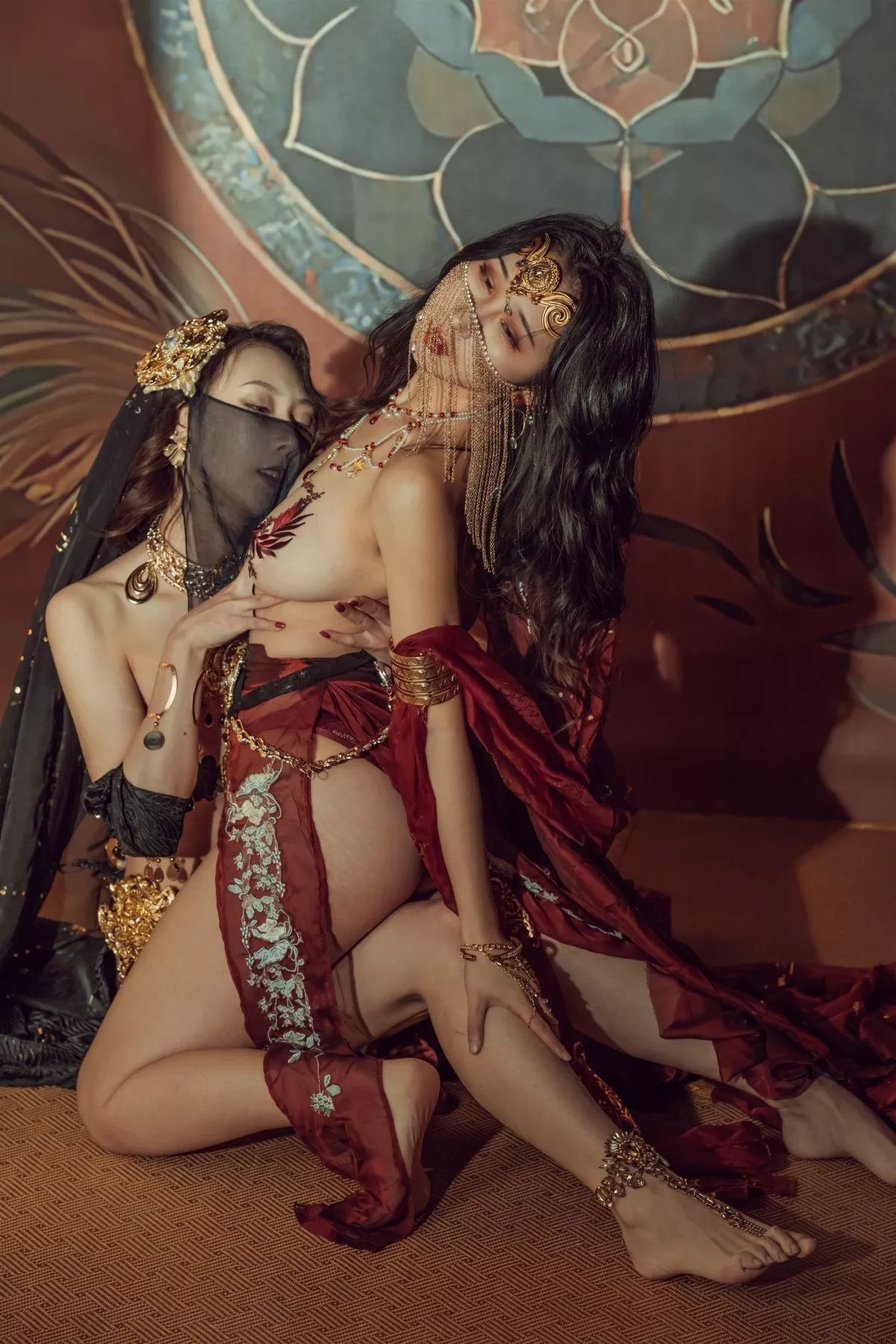 尤物Cosplay 奶 古风 桃桃双人 云溪溪