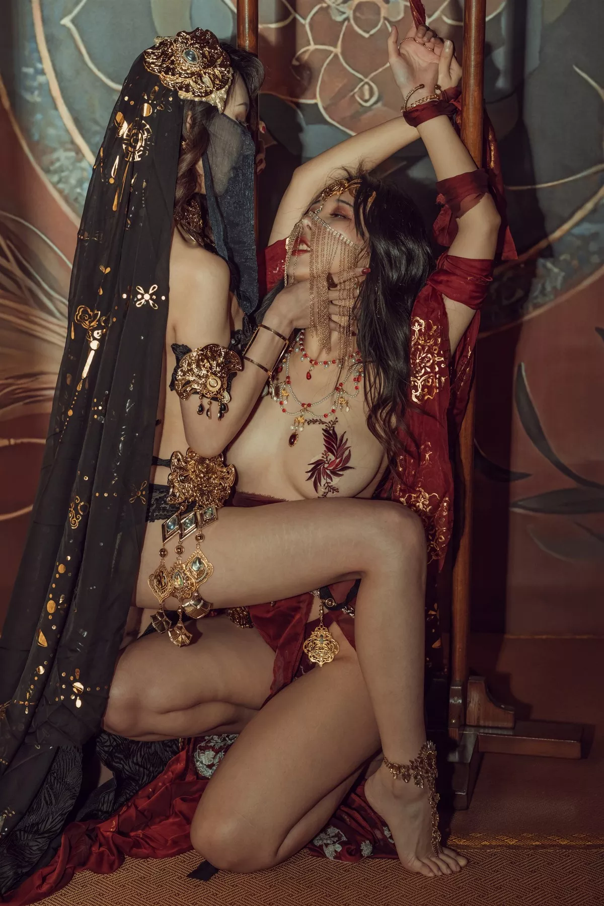 尤物Cosplay 奶 古风 桃桃双人 云溪溪