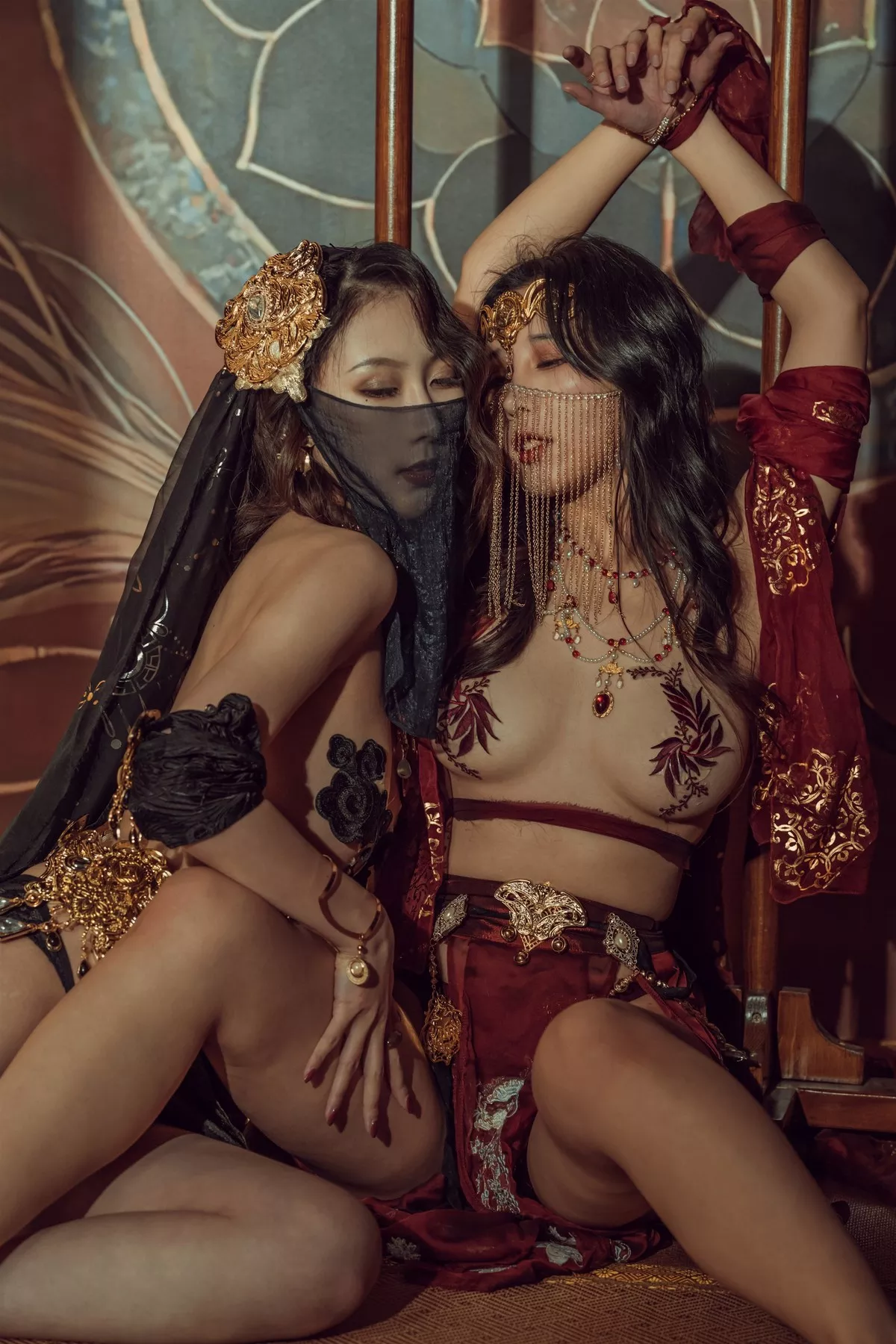 尤物Cosplay 奶 古风 桃桃双人 云溪溪