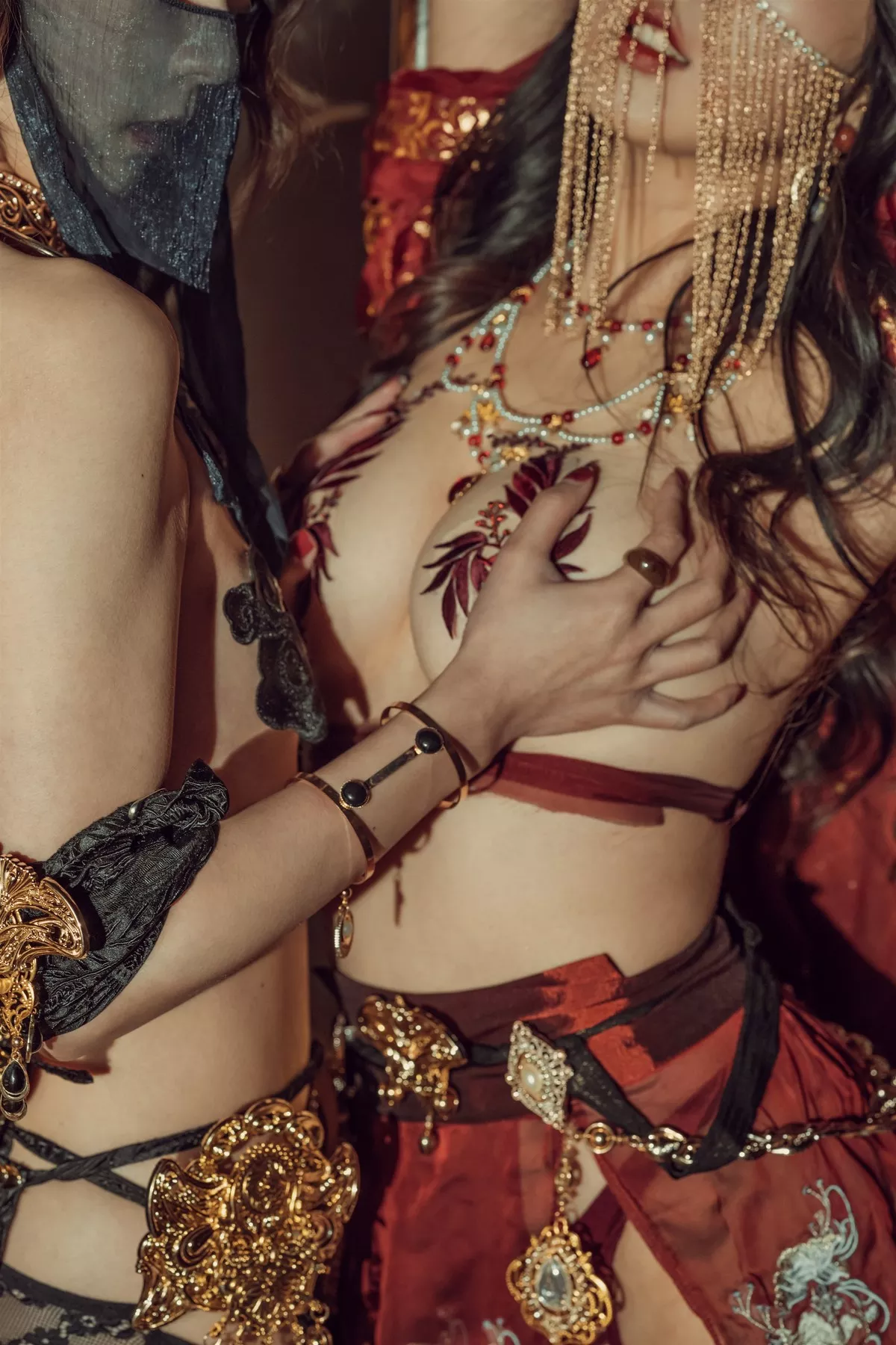 尤物Cosplay 奶 古风 桃桃双人 云溪溪