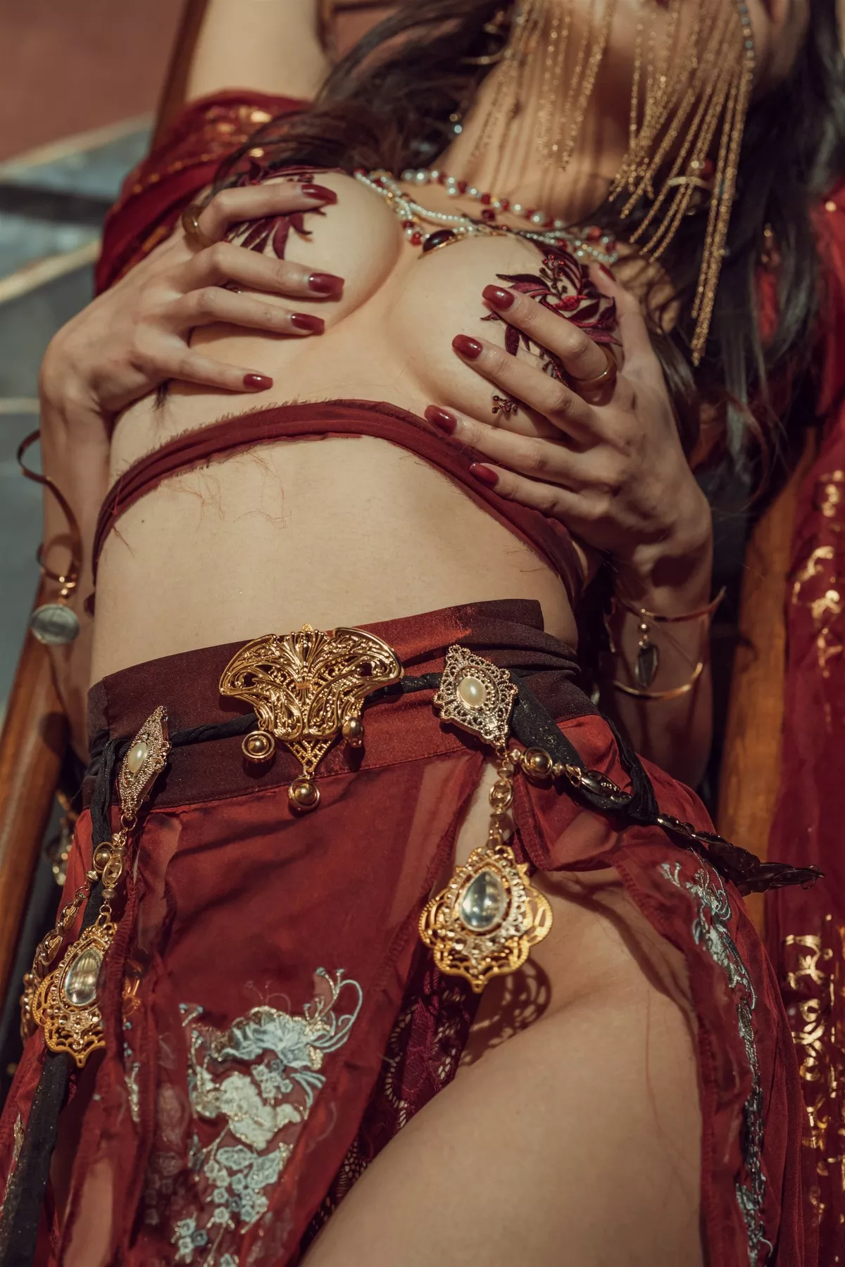 尤物Cosplay 奶 古风 桃桃双人 云溪溪