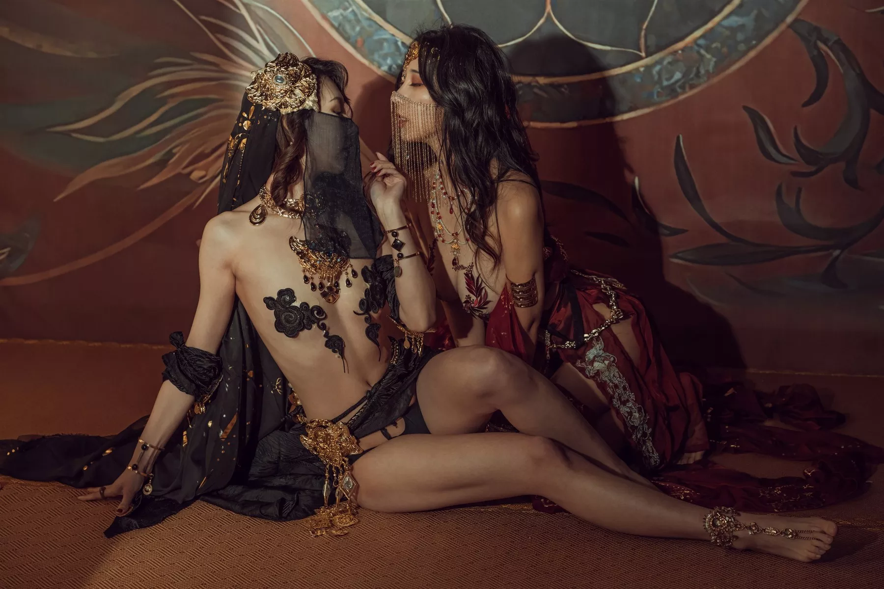 尤物Cosplay 奶 古风 桃桃双人 云溪溪