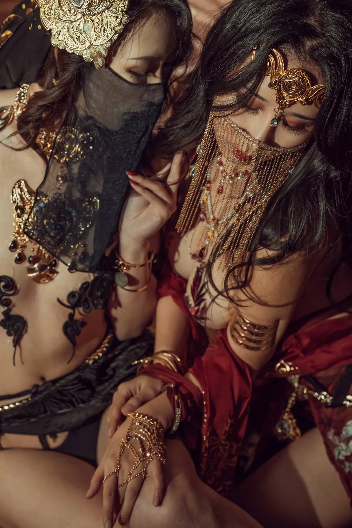 尤物Cosplay 奶 古风 桃桃双人 云溪溪