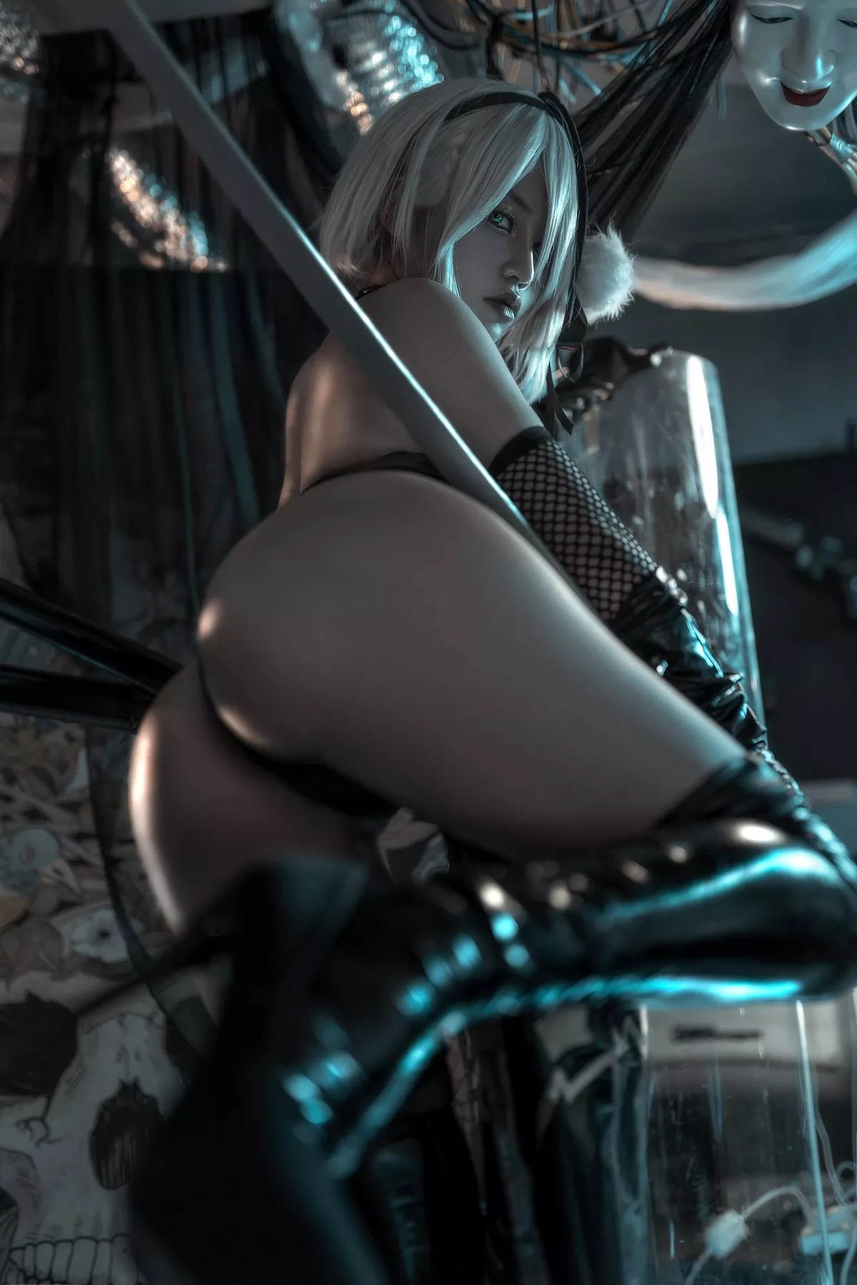 Nier 迷人私房 一笑芳香沁 美女Cosplay 忍者2B