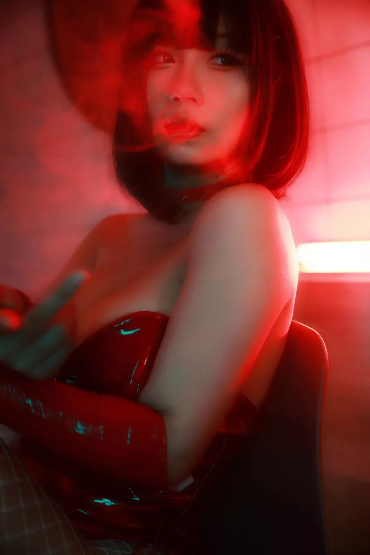 性感密拍 美女Cosplay 红色兔女郎 末夜787