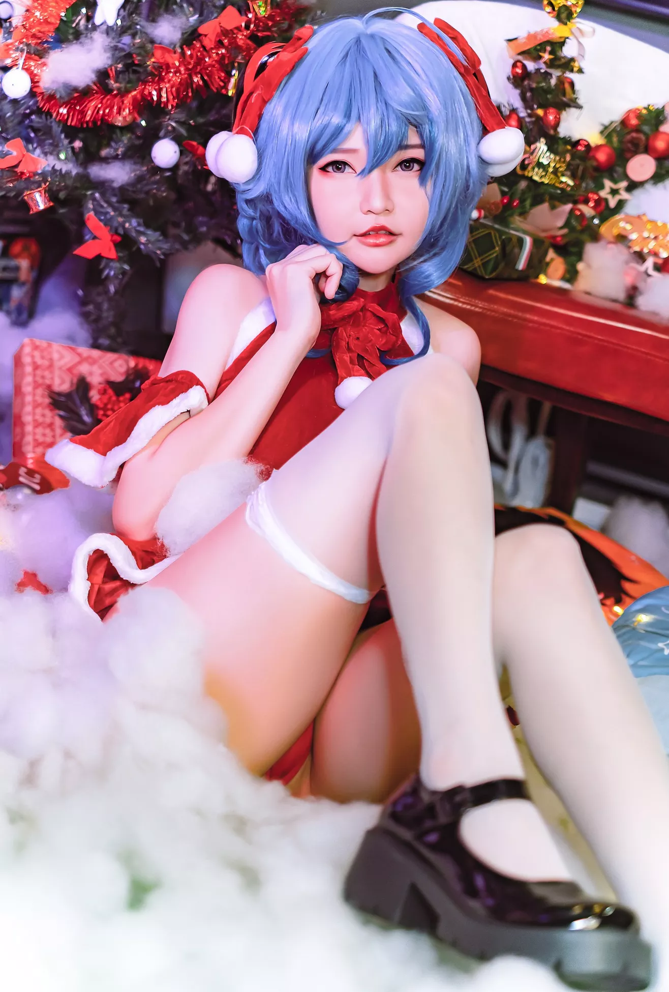 Potato Ganyu Santa 风格私摄 Godzilla 仙女Cosplay