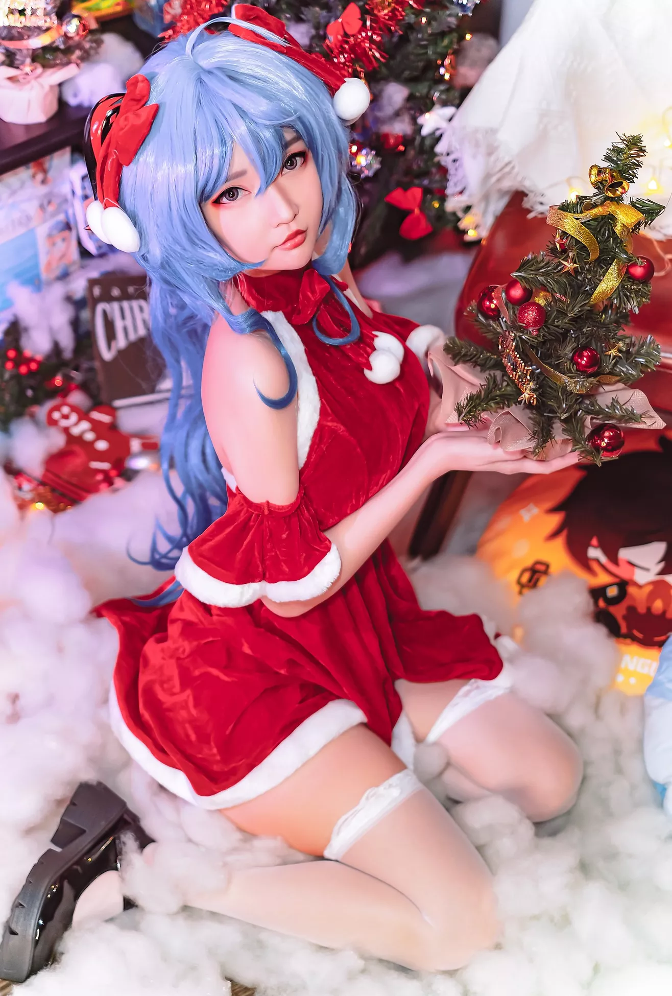 Potato Ganyu Santa 风格私摄 Godzilla 仙女Cosplay