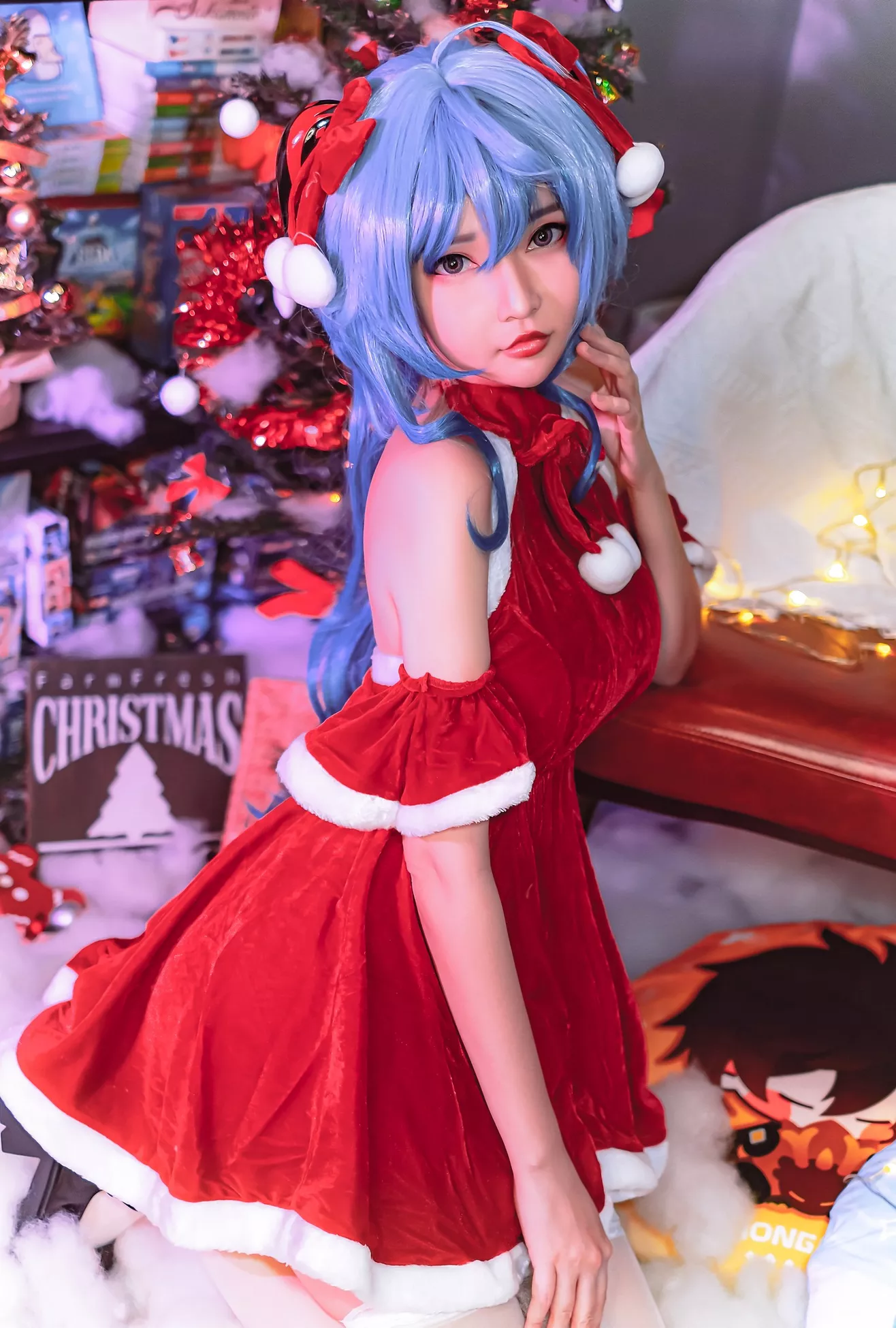 Potato Ganyu Santa 风格私摄 Godzilla 仙女Cosplay