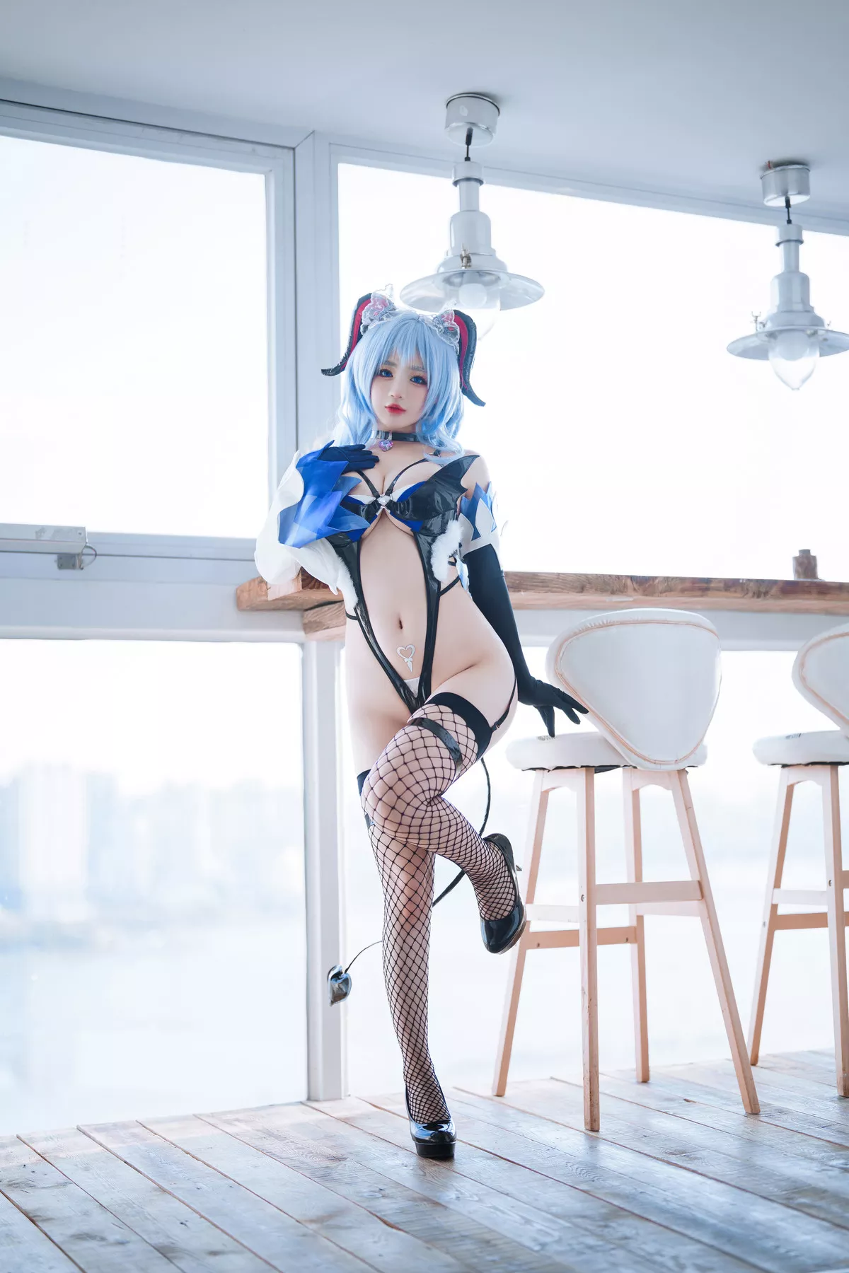 甘雨 风骚私摄 丽人Cosplay �@井宁宁