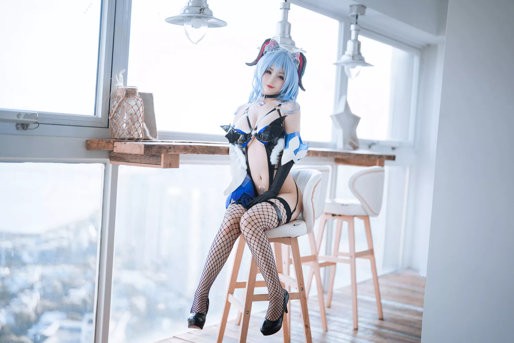 甘雨 风骚私摄 丽人Cosplay �@井宁宁
