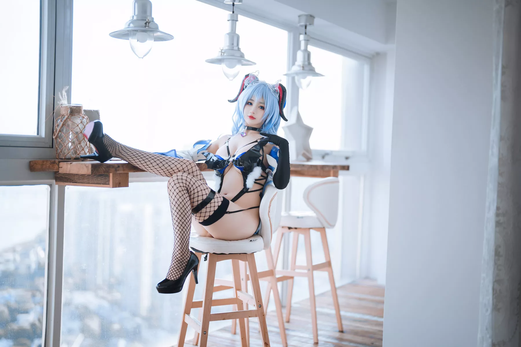 甘雨 风骚私摄 丽人Cosplay �@井宁宁