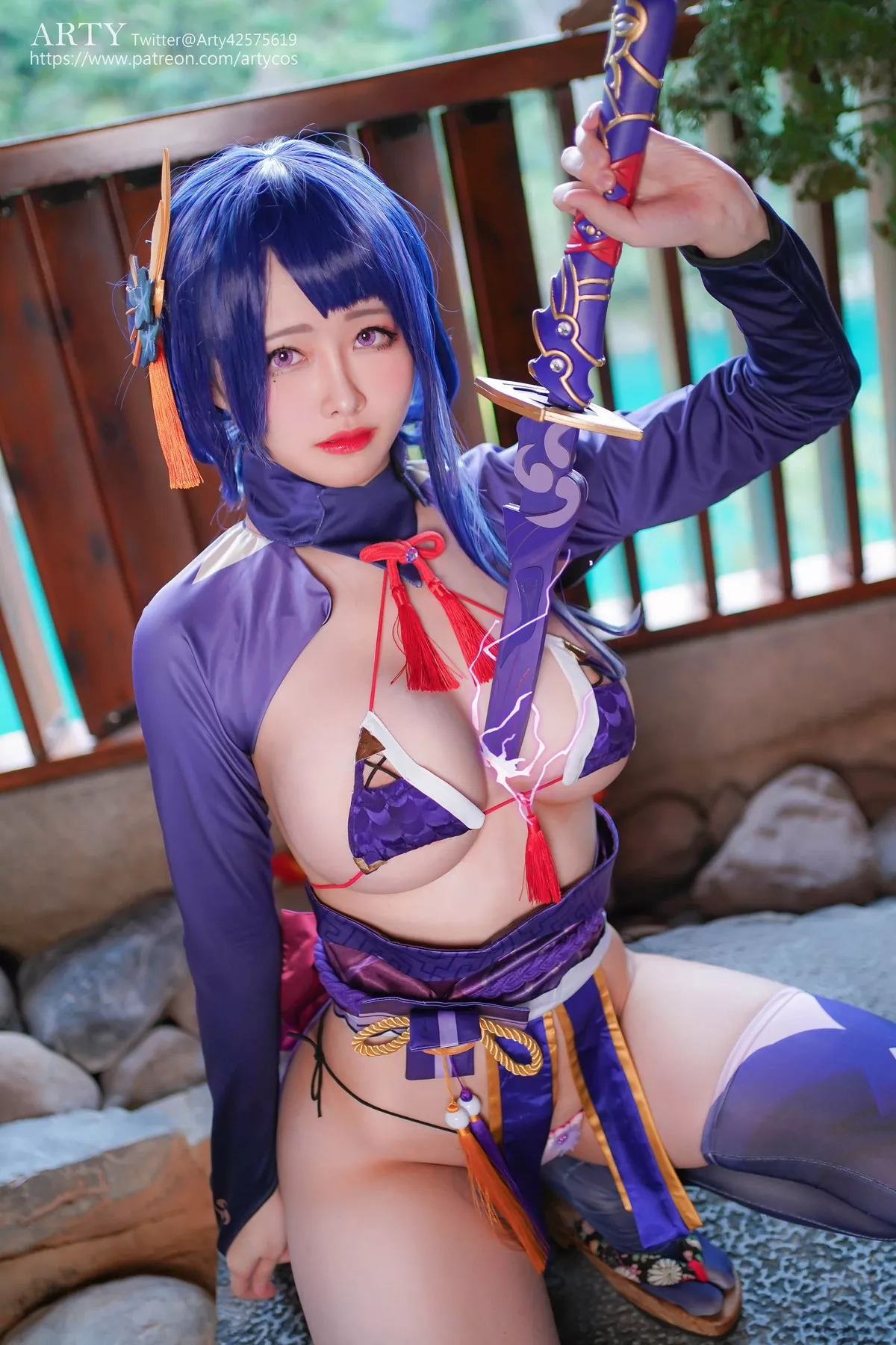 Beauty Genshin 雷らい��でん将しょう��gun Arty亚�� Cosplay