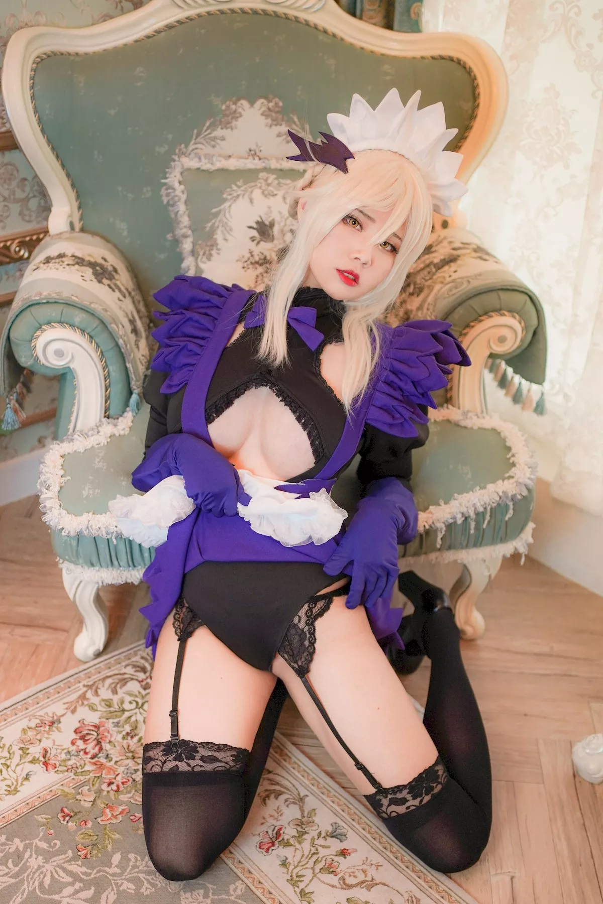 妩媚私拍 尤物Cosplay 女侍 KaYa萱 阿尔托莉雅