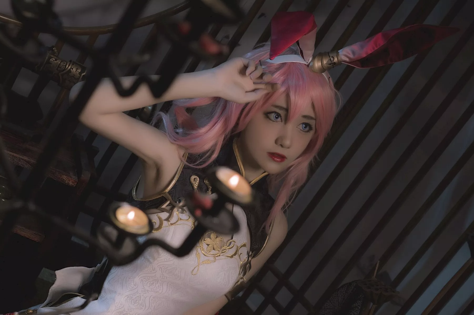 迷人密拍 ko 南桃 佳人Cosplay 八重樱旗袍 Momo
