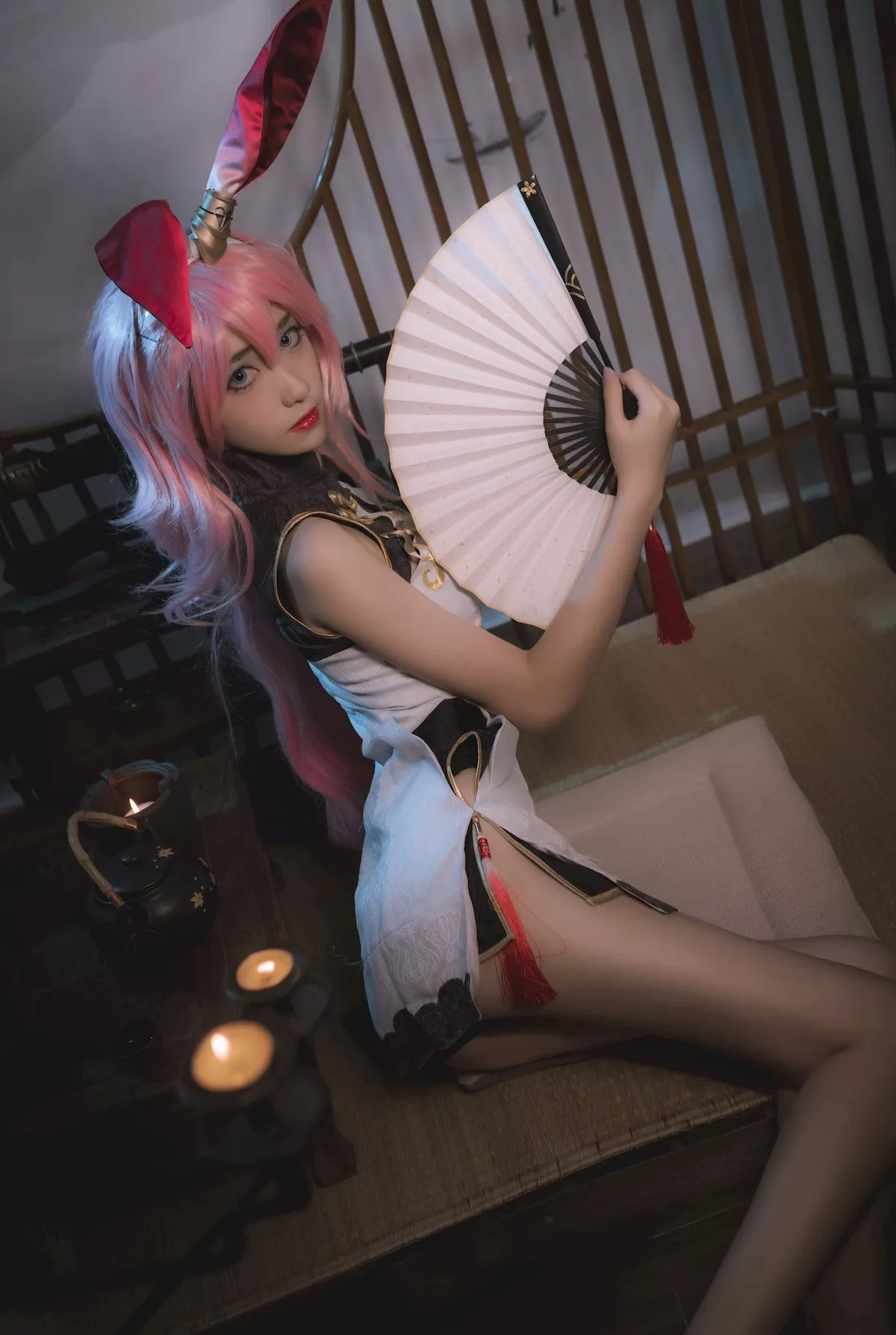 迷人密拍 ko 南桃 佳人Cosplay 八重樱旗袍 Momo