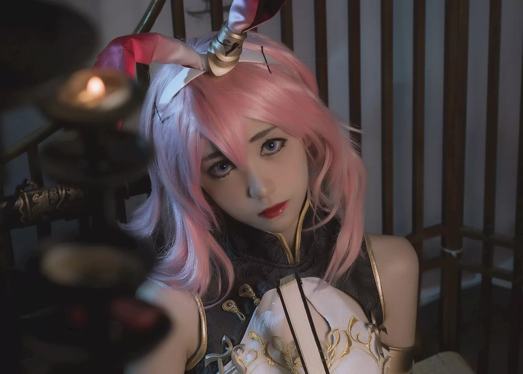 迷人密拍 ko 南桃 佳人Cosplay 八重樱旗袍 Momo
