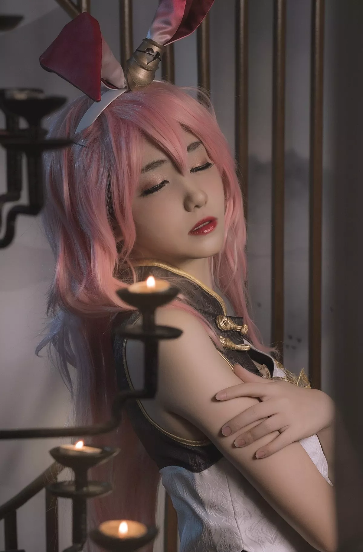 迷人密拍 ko 南桃 佳人Cosplay 八重樱旗袍 Momo