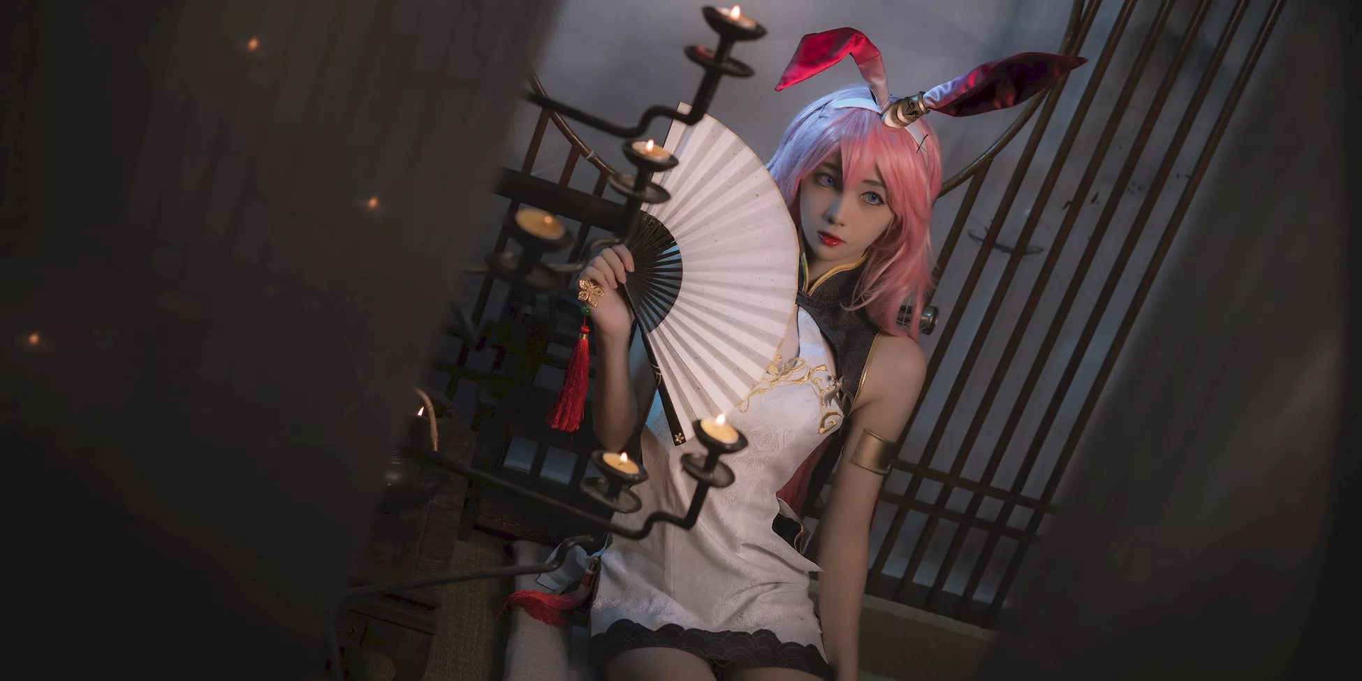 迷人密拍 ko 南桃 佳人Cosplay 八重樱旗袍 Momo