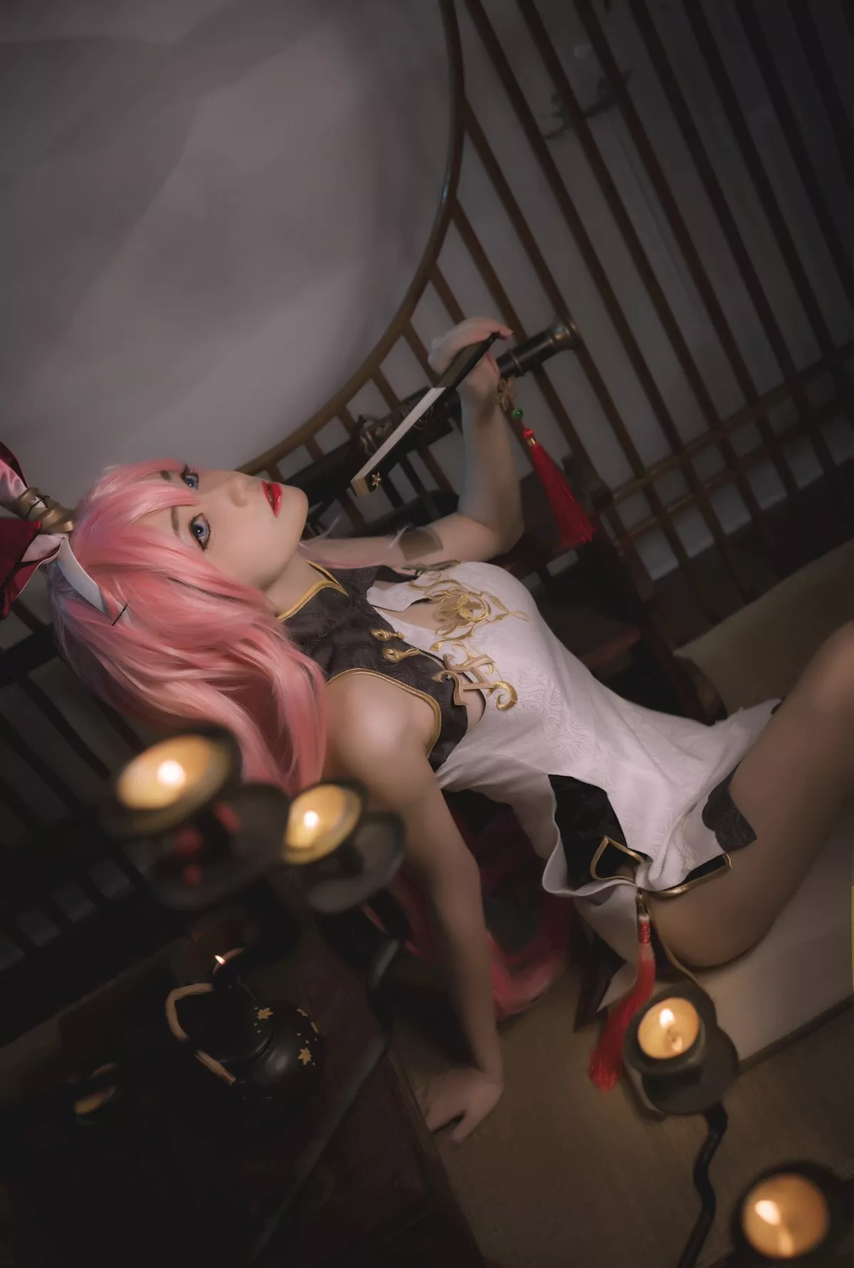 迷人密拍 ko 南桃 佳人Cosplay 八重樱旗袍 Momo