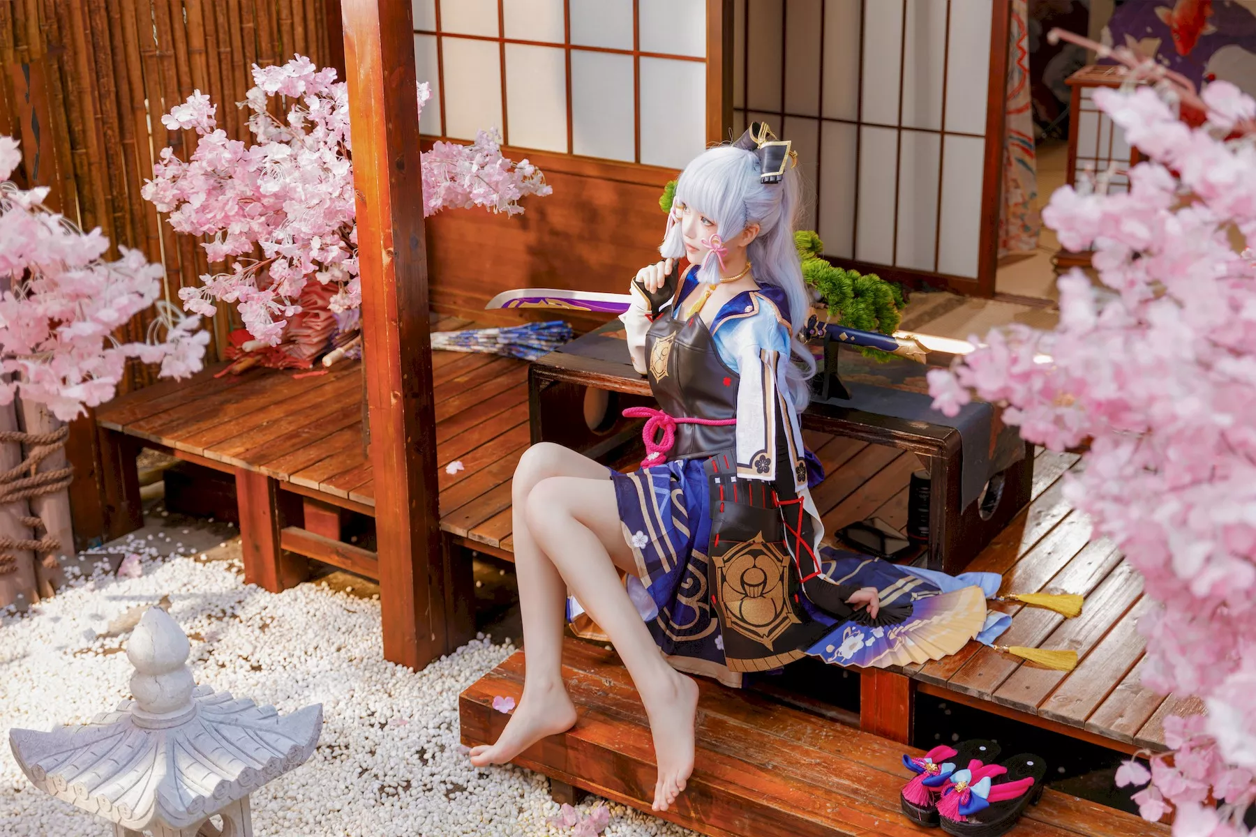 Kamisato 妩媚私拍 佳人Cosplay 神里绫华 Ayaka �@桃喵