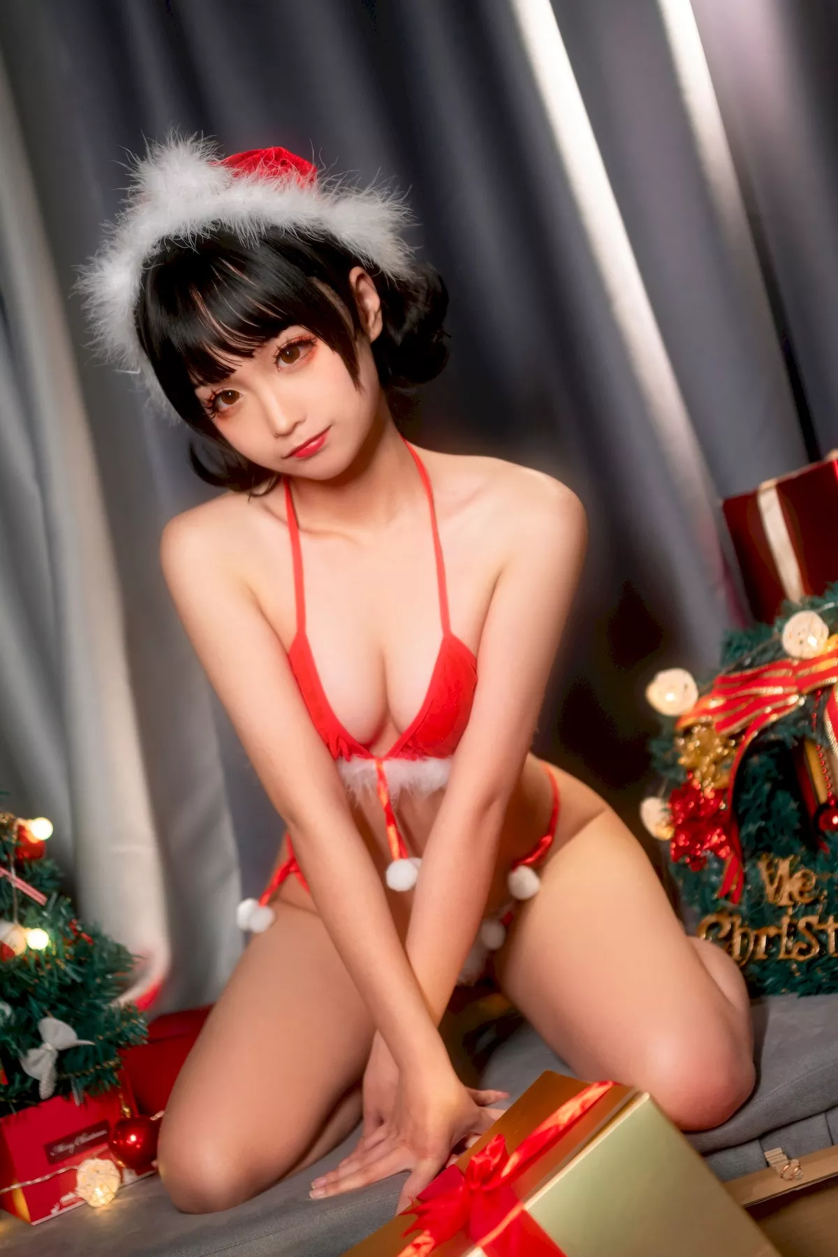 撩人密拍 圣诞箱子 Chunmomo 丽人Cosplay 蠢沫沫