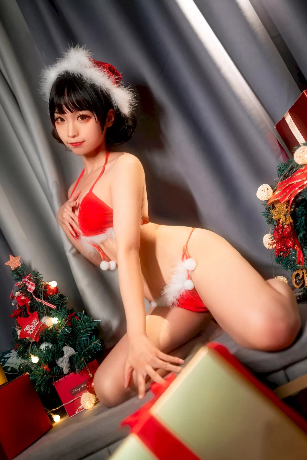 撩人密拍 圣诞箱子 Chunmomo 丽人Cosplay 蠢沫沫