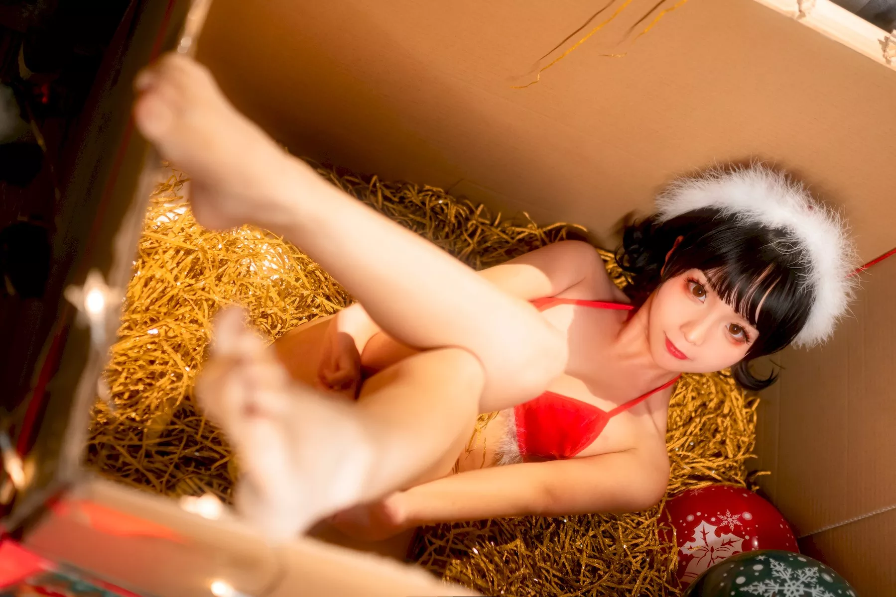 撩人密拍 圣诞箱子 Chunmomo 丽人Cosplay 蠢沫沫