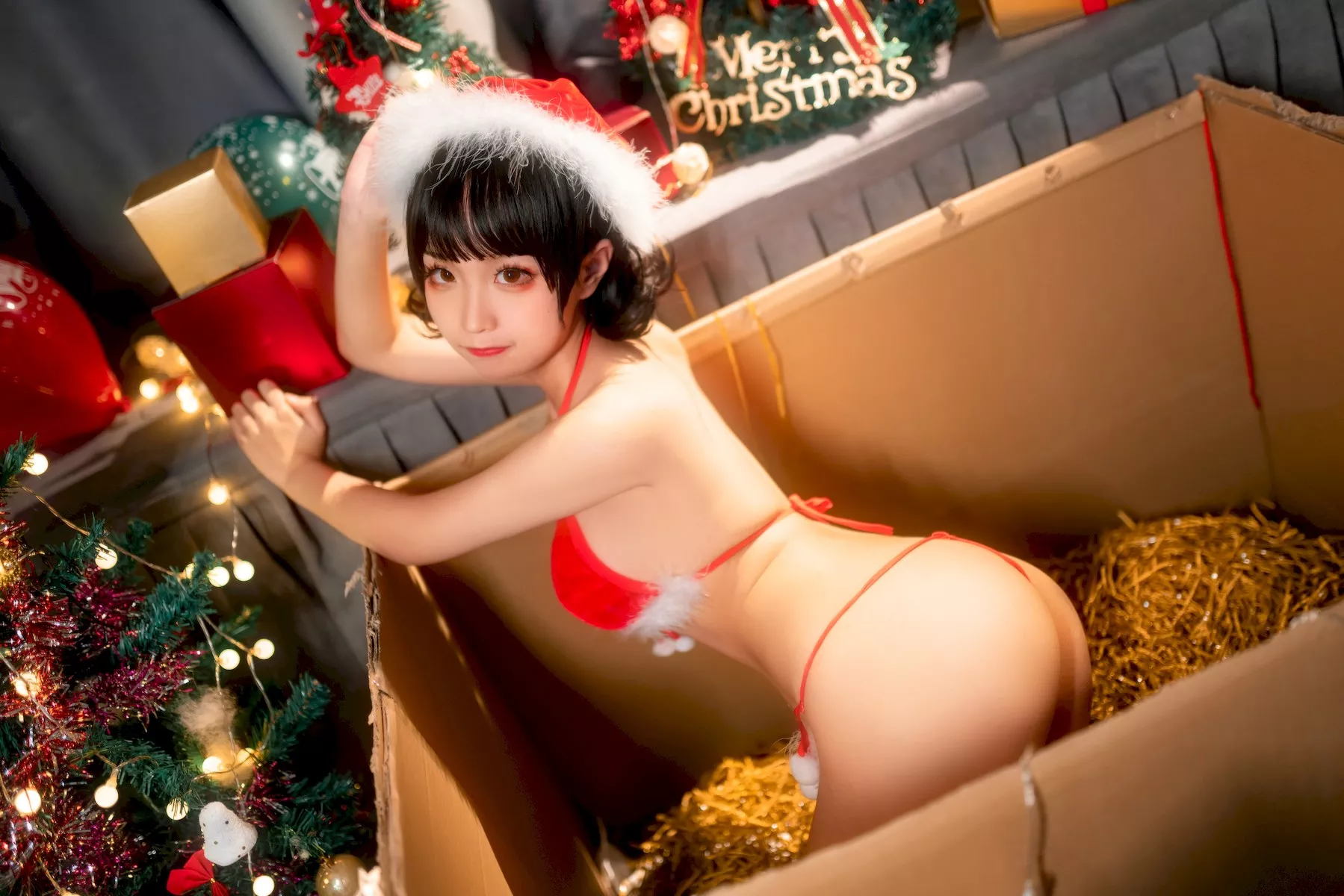 撩人密拍 圣诞箱子 Chunmomo 丽人Cosplay 蠢沫沫