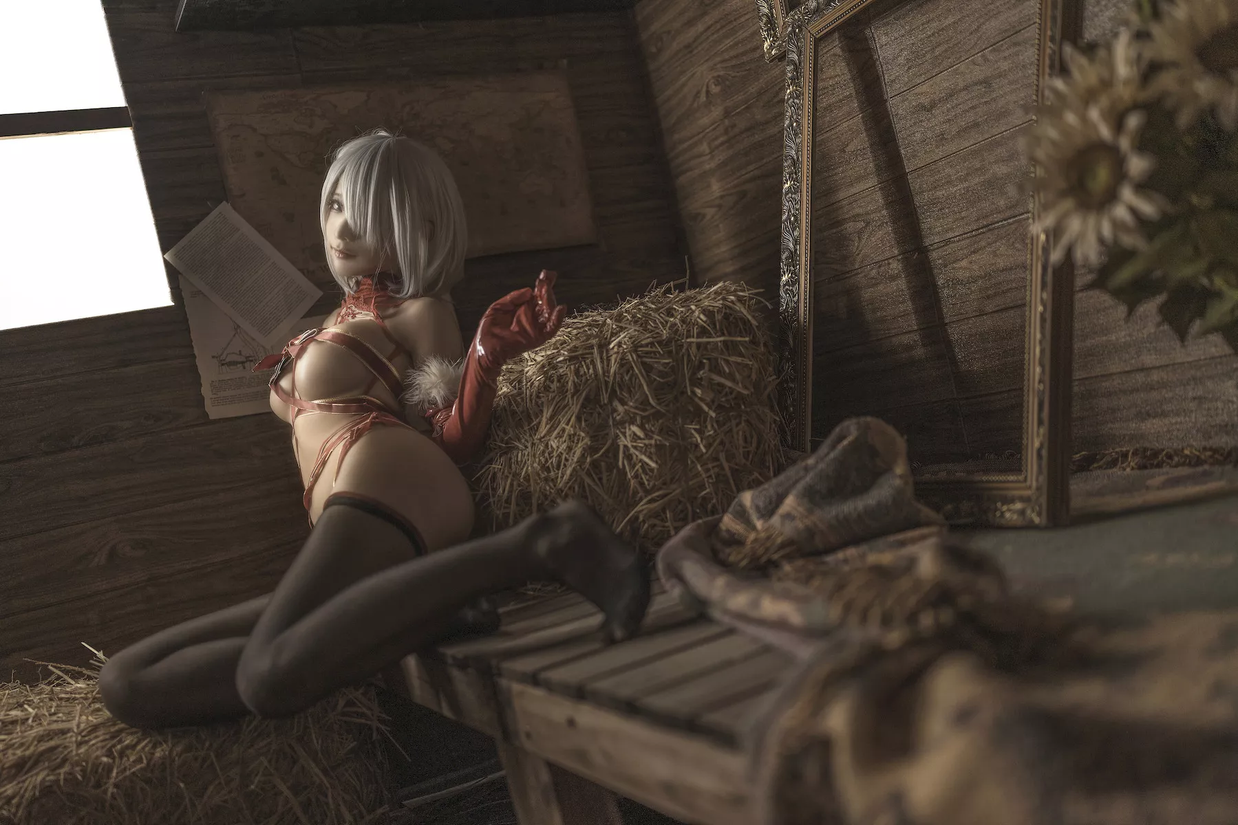 诱惑密拍 美女Cosplay 圣诞 蠢沫沫 2B Christmas