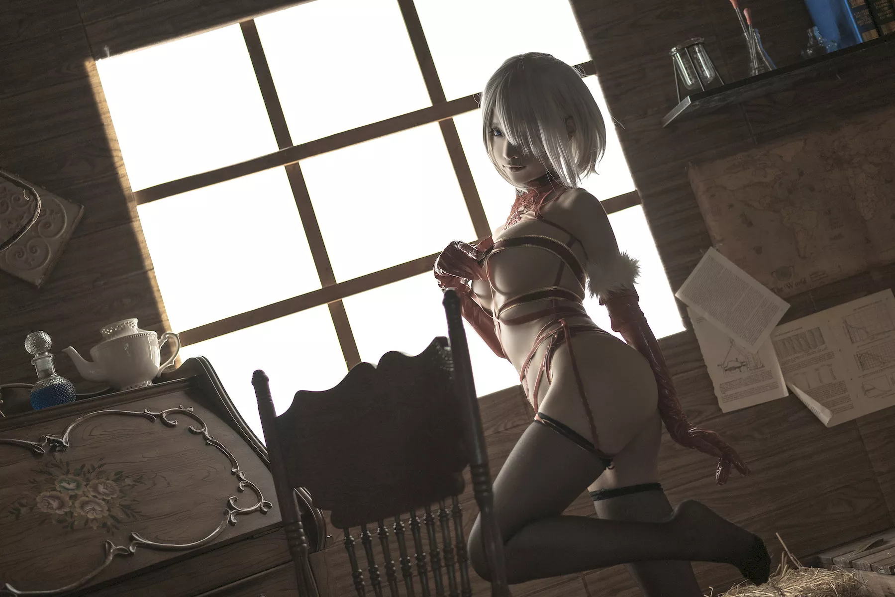 诱惑密拍 美女Cosplay 圣诞 蠢沫沫 2B Christmas