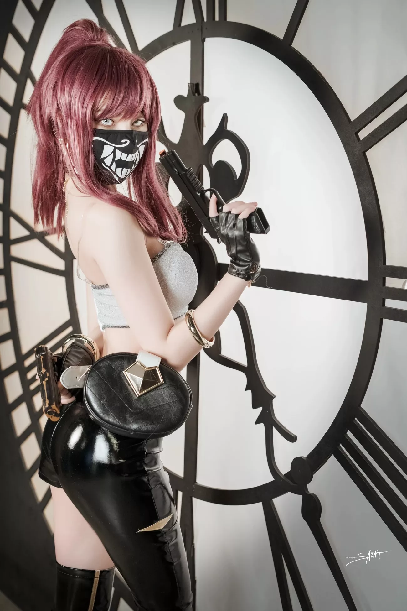 遮挡生活】 【SAINT Photolife KDA Yuna  Akali(34P)  高丽佳人写真
