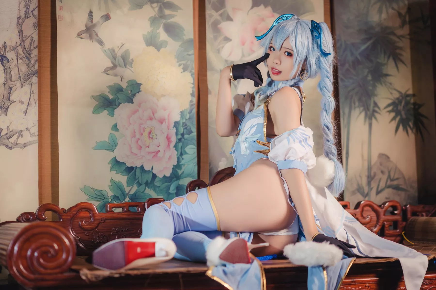 泳装 妩媚私摄 墨玉 PA15 美女Cosplay