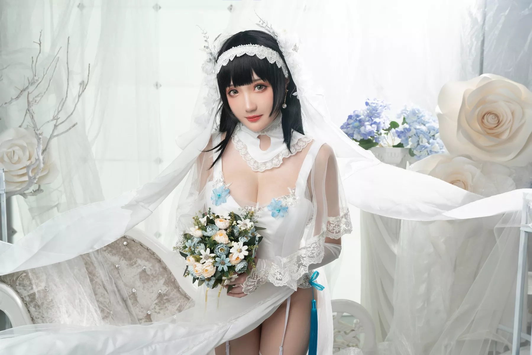 仙女Cosplay  95式 性感私房 花嫁 瓜希酱